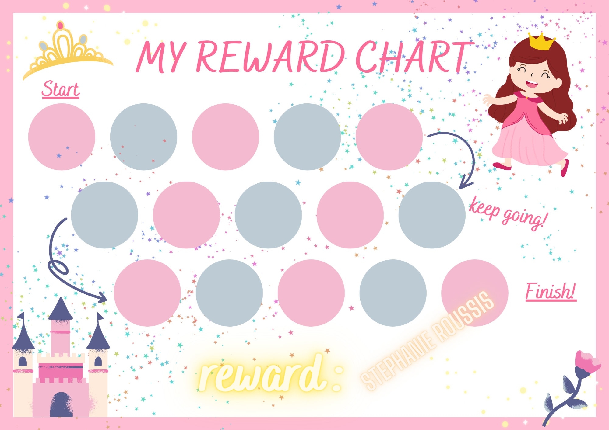 Princess Sticker Chart Printable