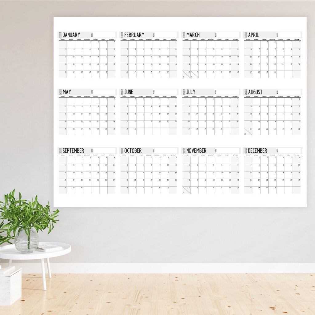 Printable 2026 Giant Wall Calendar See All 12 Months At Once Printable 2026 Giant Wall Calendar See All 12 Months At Once
