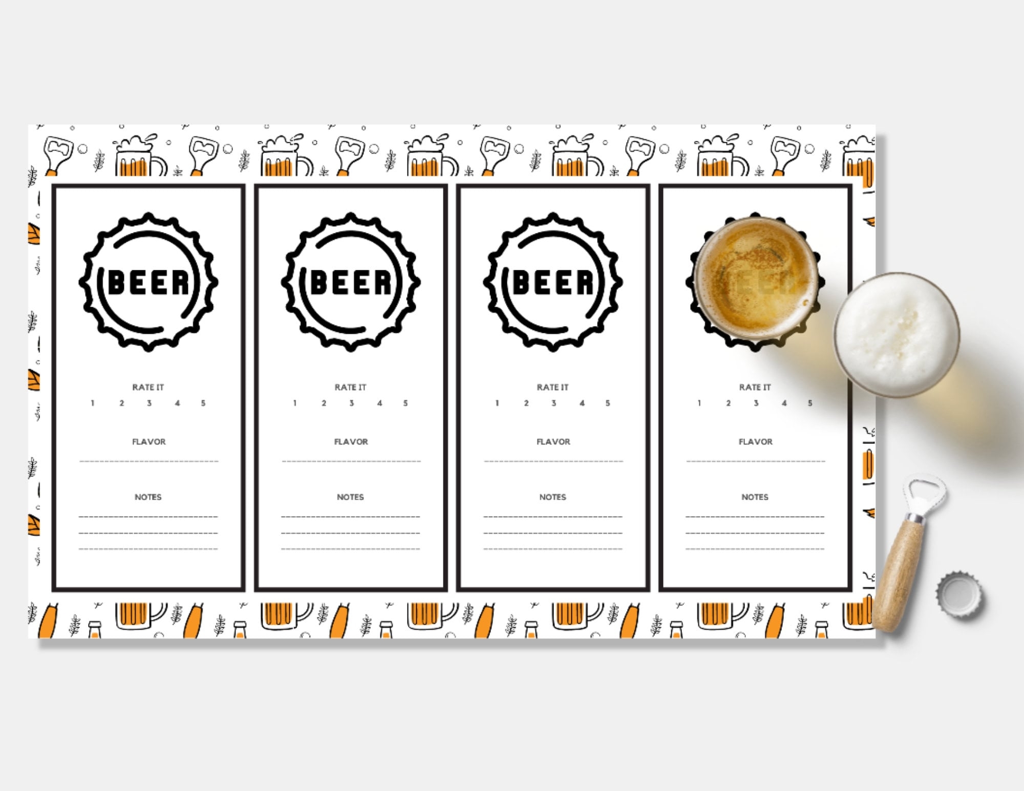 Printable Beer Tasting Score Sheet