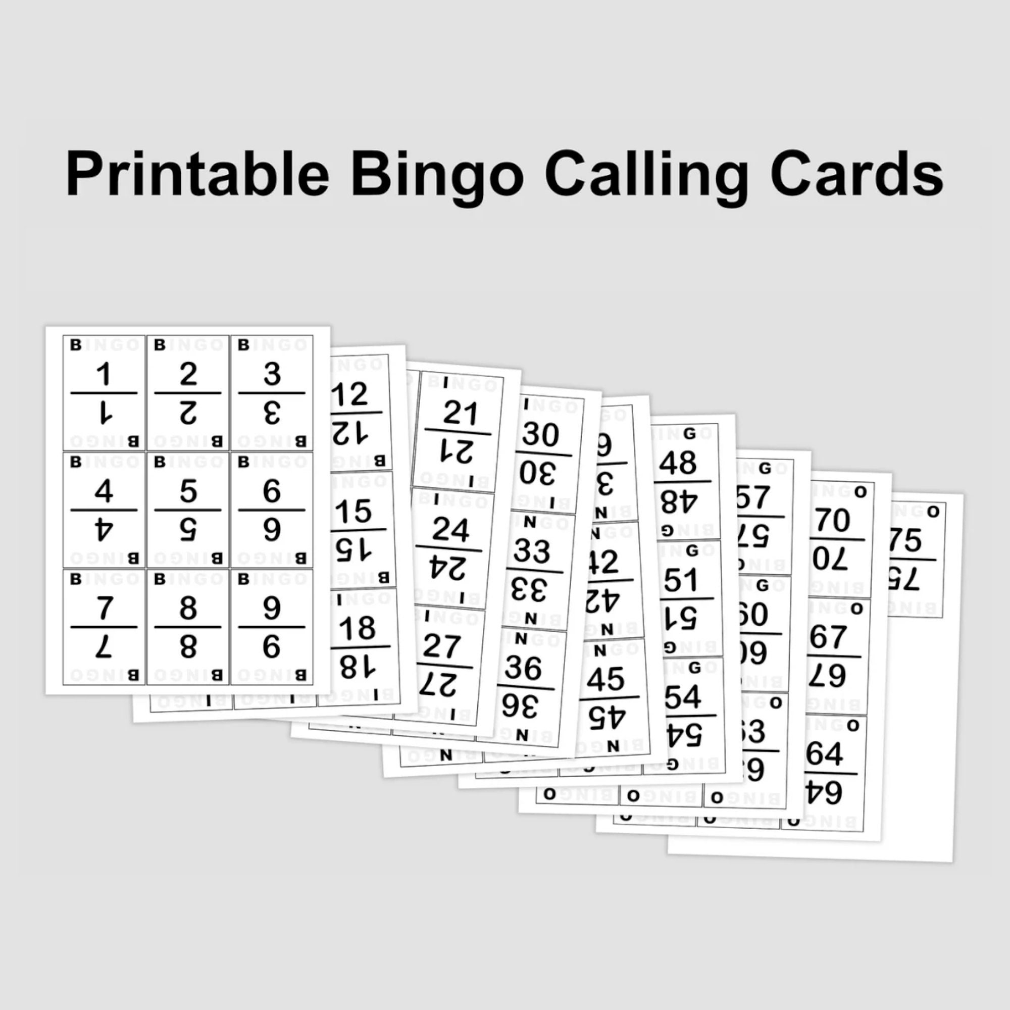 Free Printable Bingo Master Call Sheet