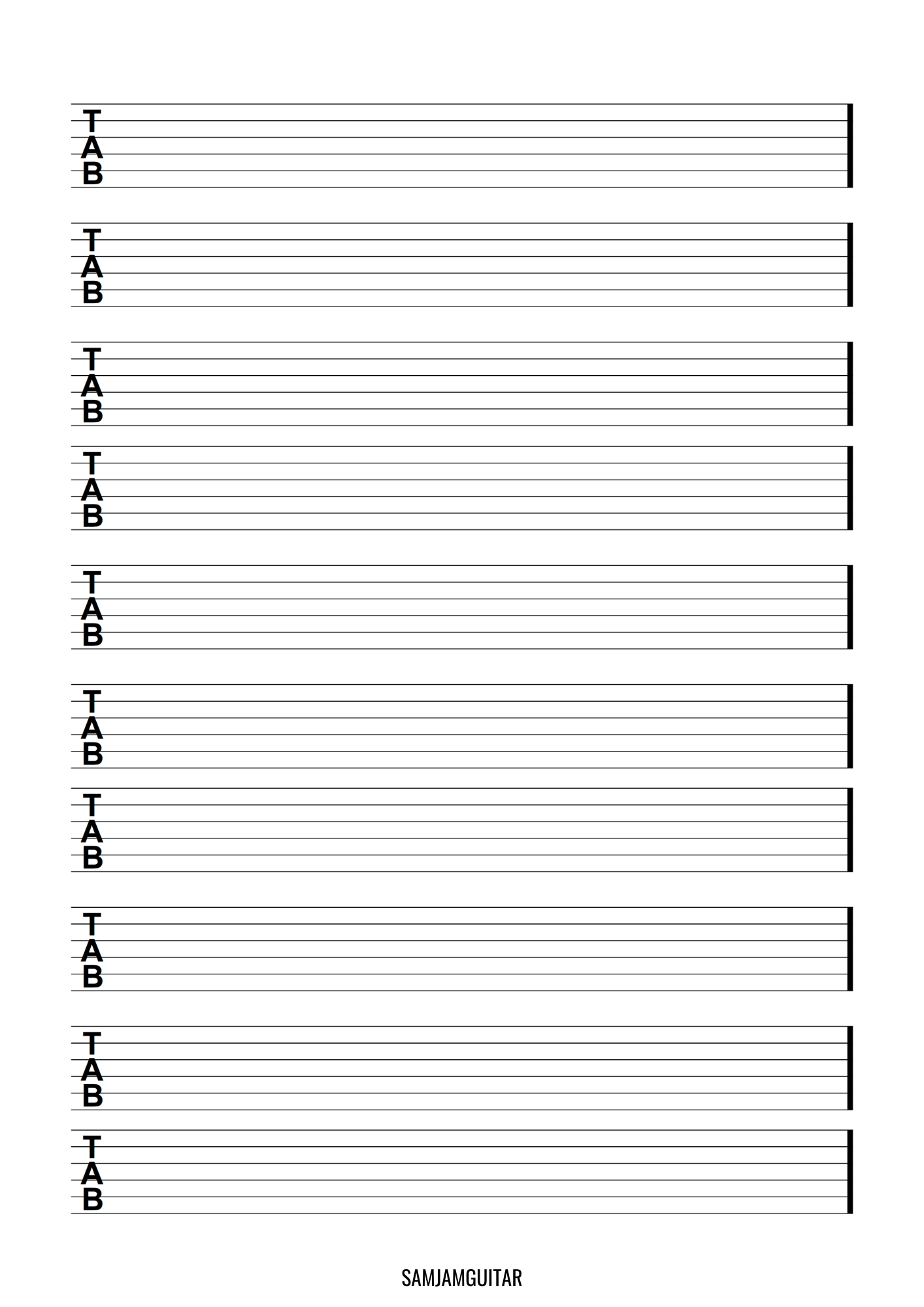 Free Printable Tab Sheets