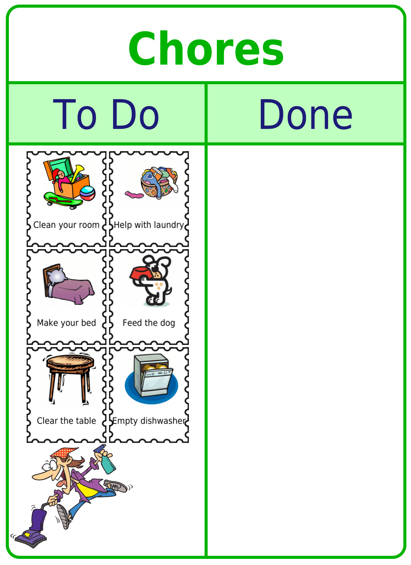 Printable Chore Chart PDF The Trip Clip Blog