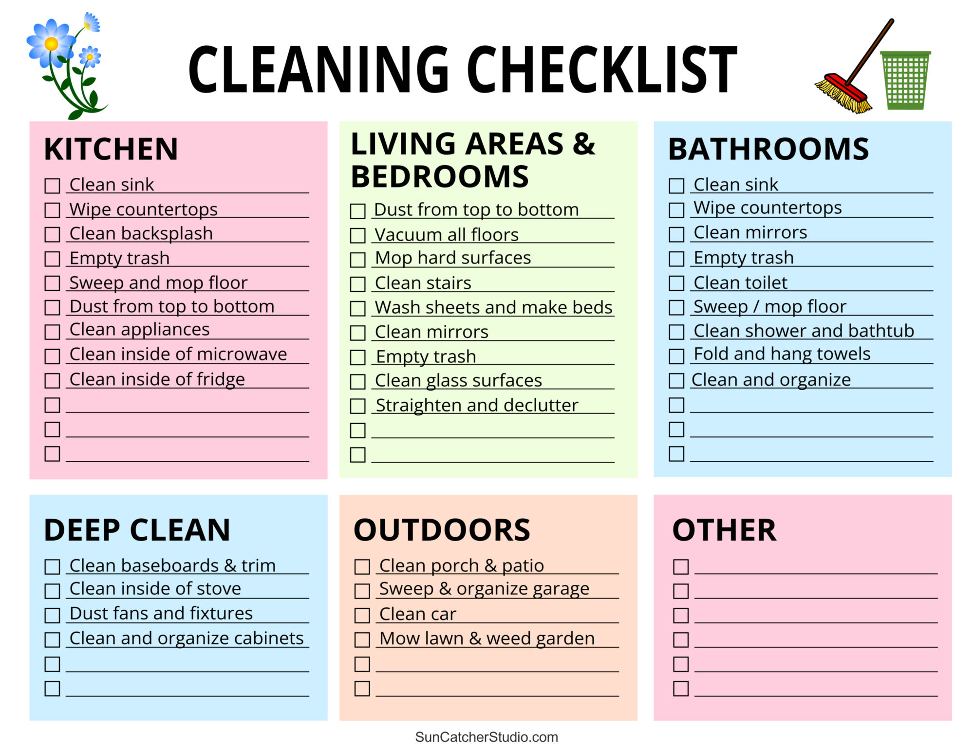 Printable Cleaning Chart