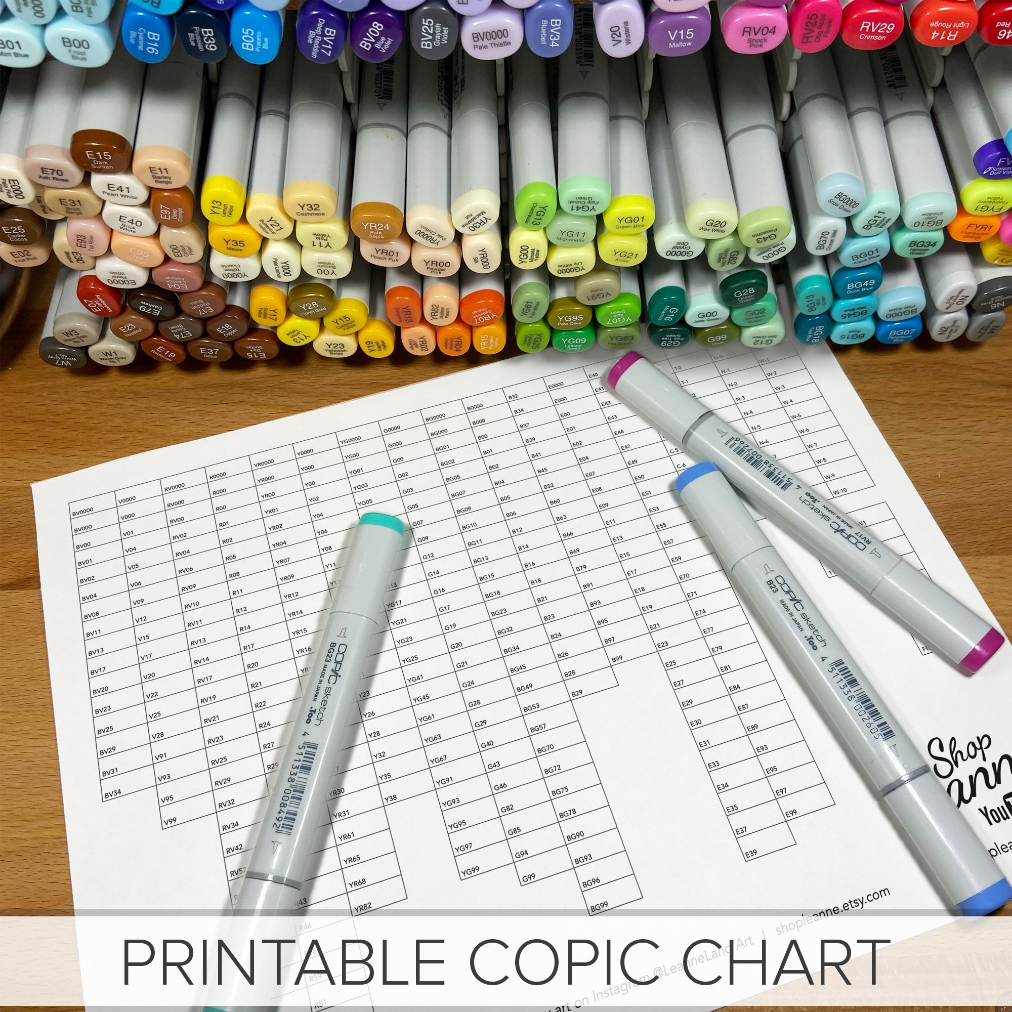 PRINTABLE COPIC Marker Chart Full Marker Chart Print And Colour Easy Art Reference Etsy PRINTABLE COPIC Marker Chart Full Marker Chart Print And Colour Easy Art Reference Etsy