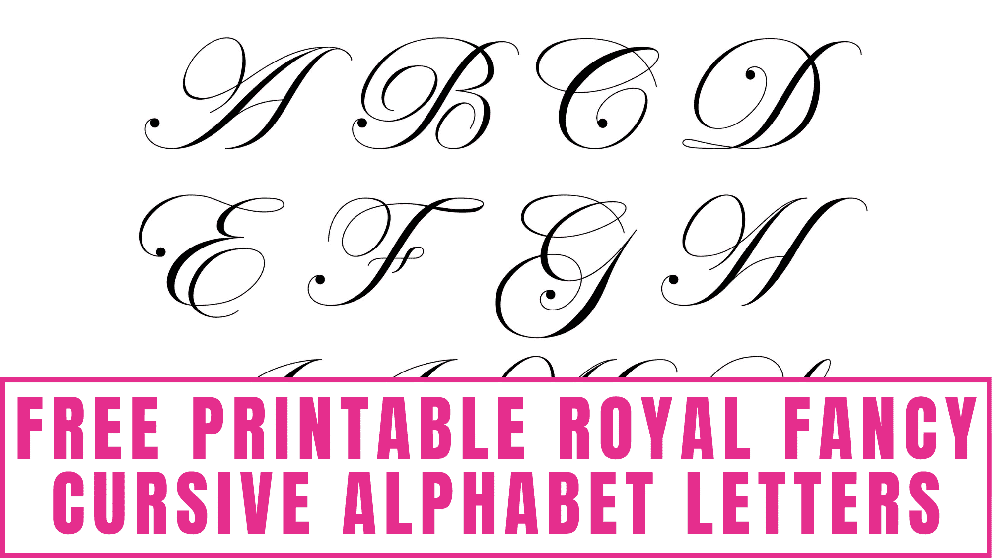Free Printable Cursive Alphabet Chart