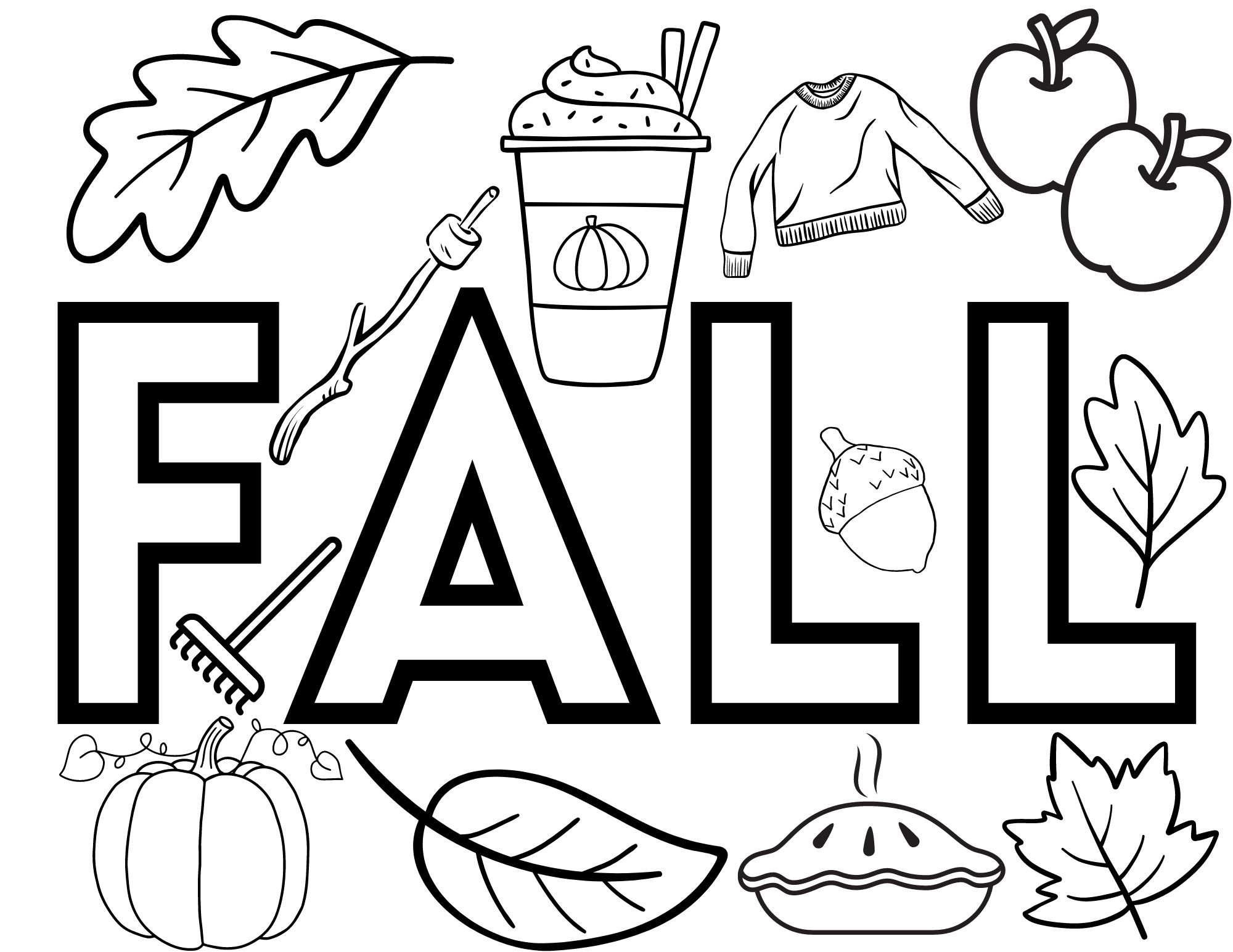Fall Coloring Sheet Printable