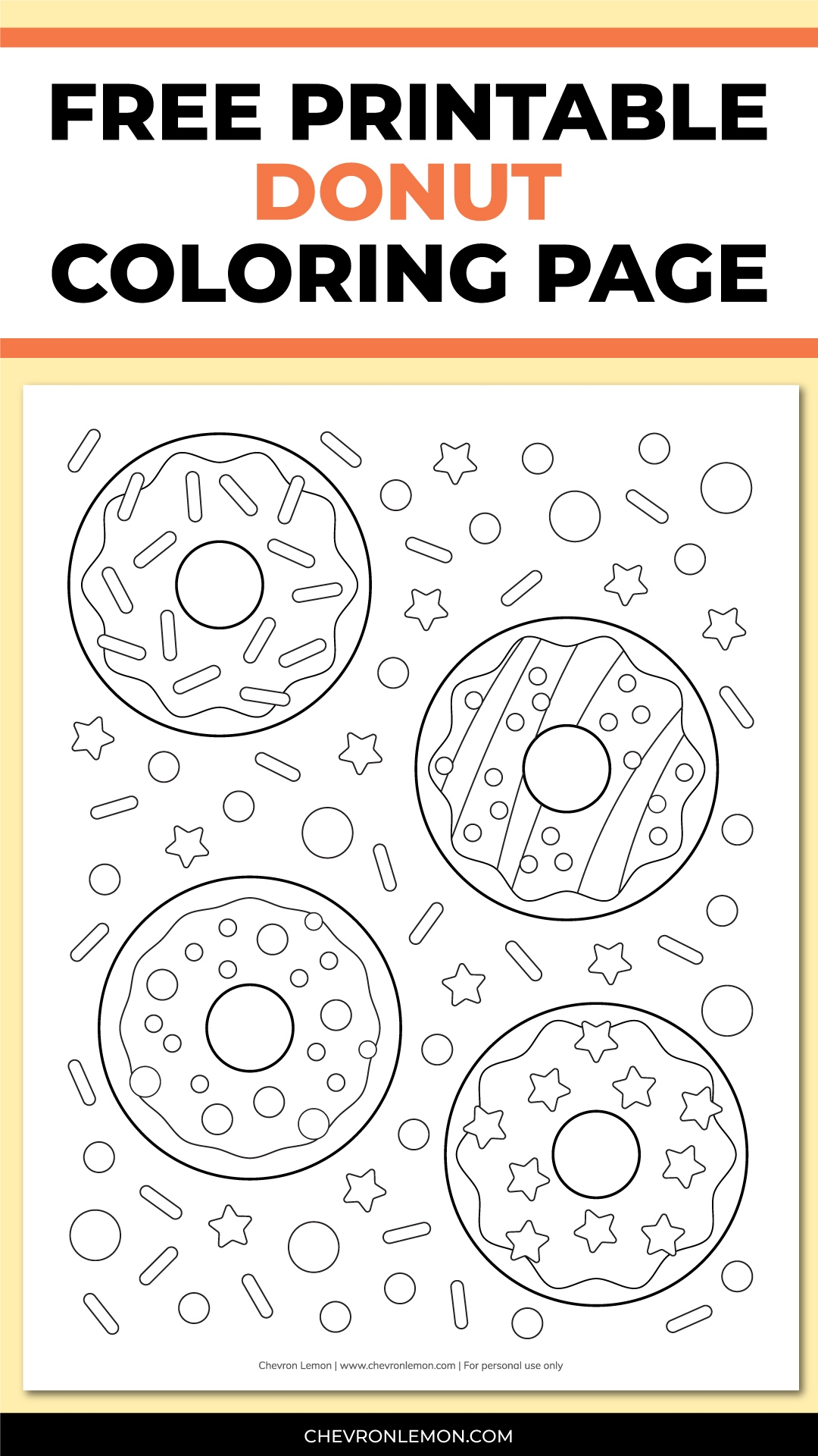 Printable Donut Activity Sheet