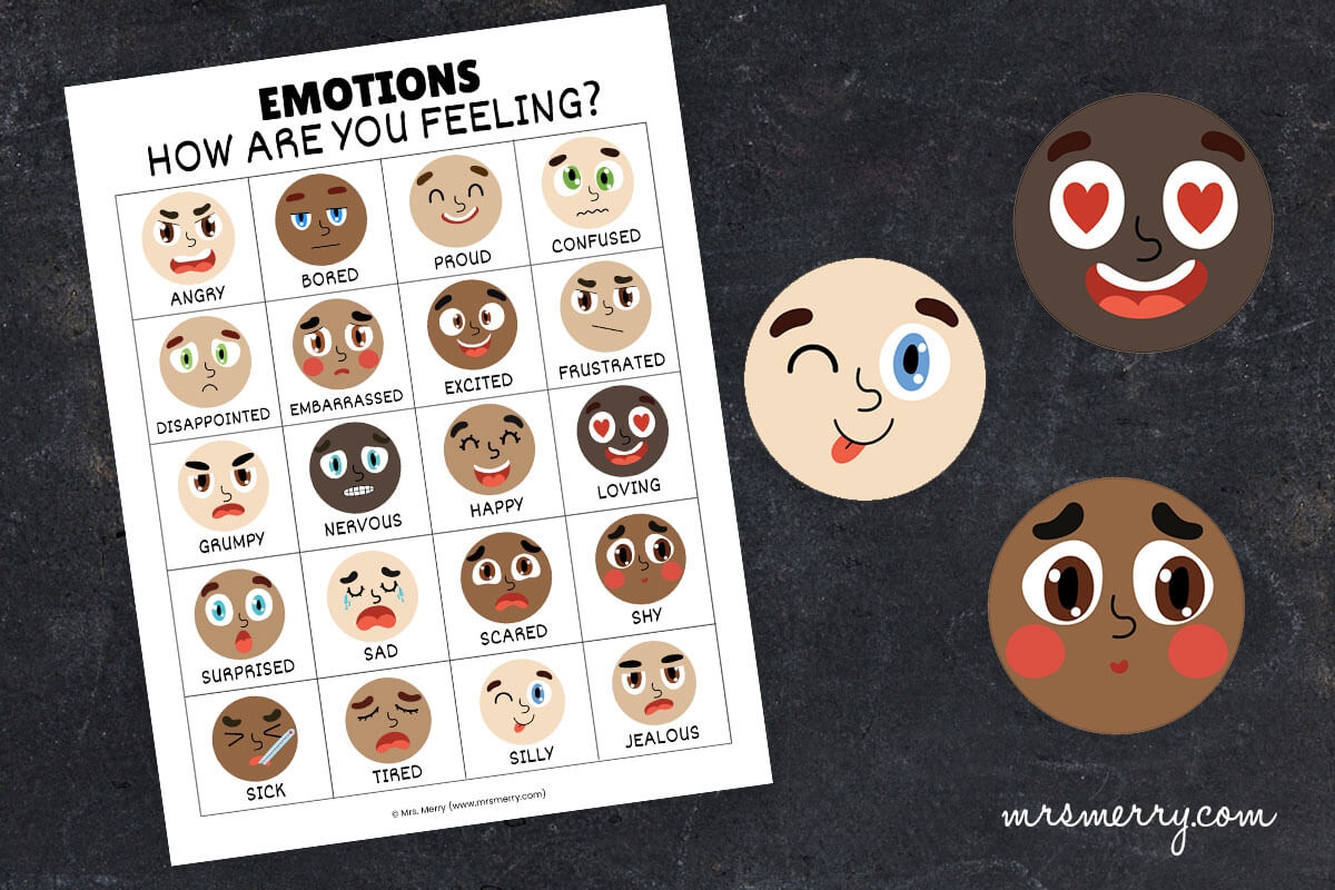 Emotions Chart For Kids Free Printable