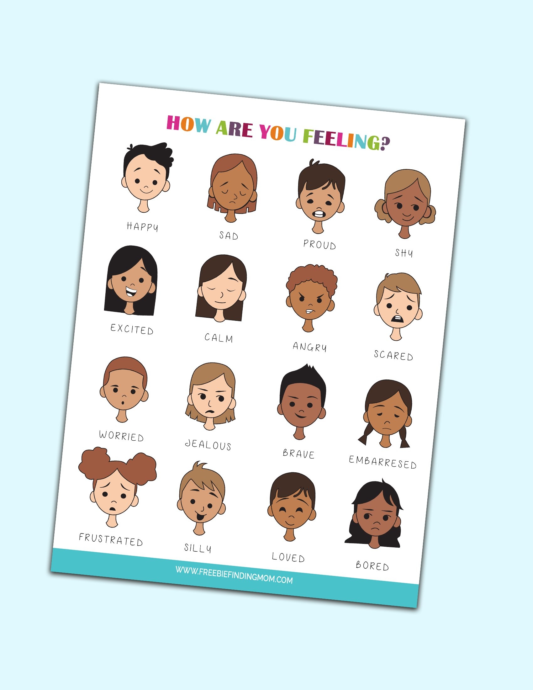Printable Simple Toddler Feelings Chart Photos
