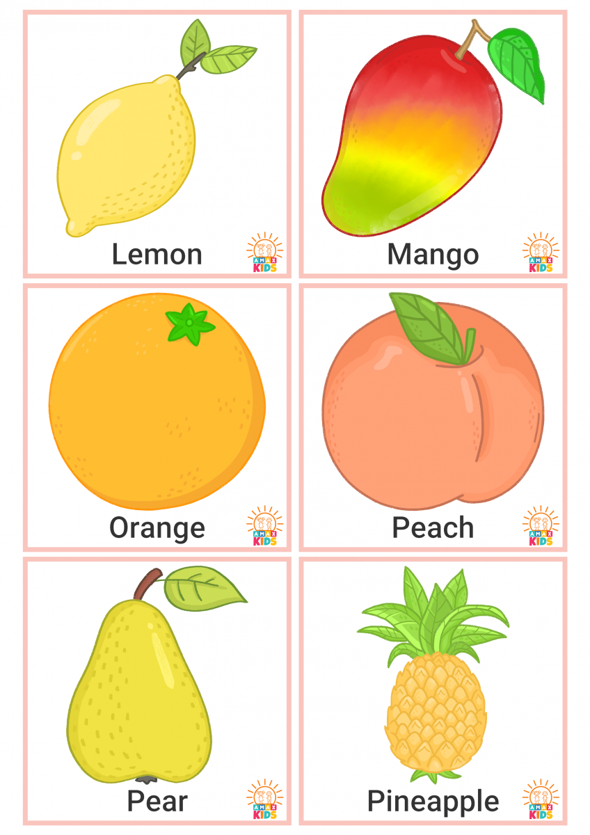 Printable Fruits Chart Printable Fruits Chart