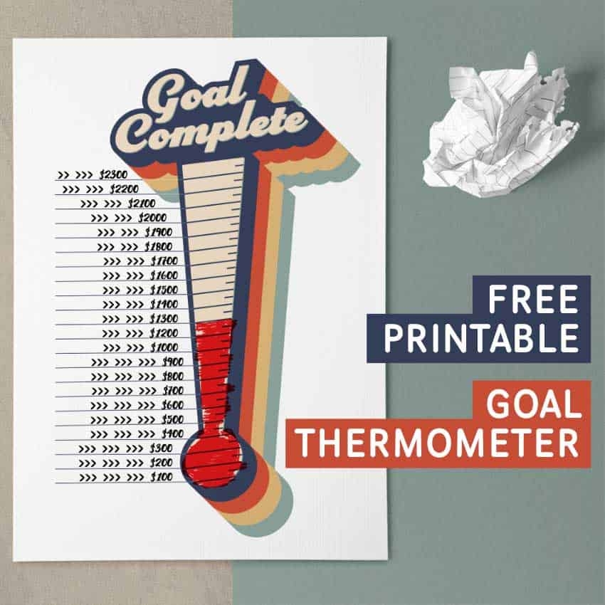 Printable Goal Tracking Thermometer Free Printables Online