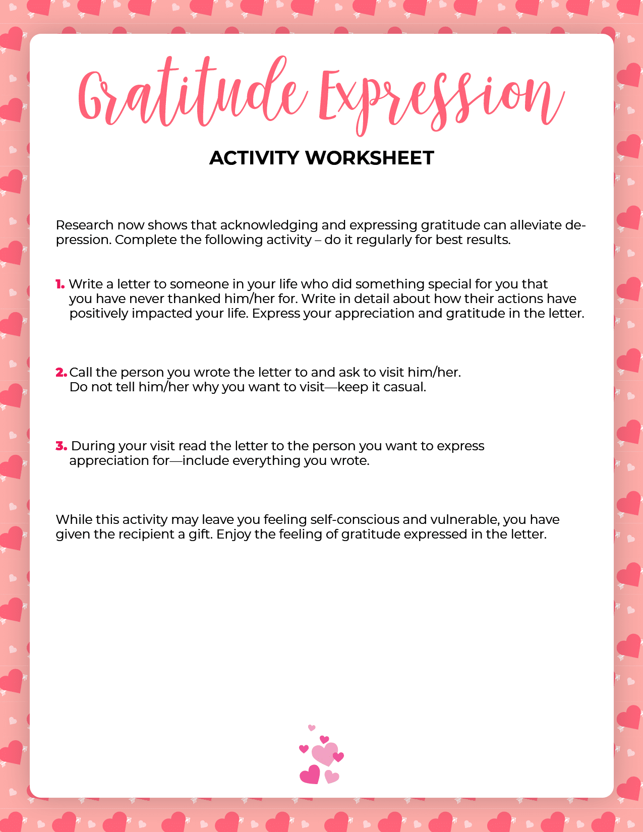 Printable Gratitude Worksheet Ashley Yeo