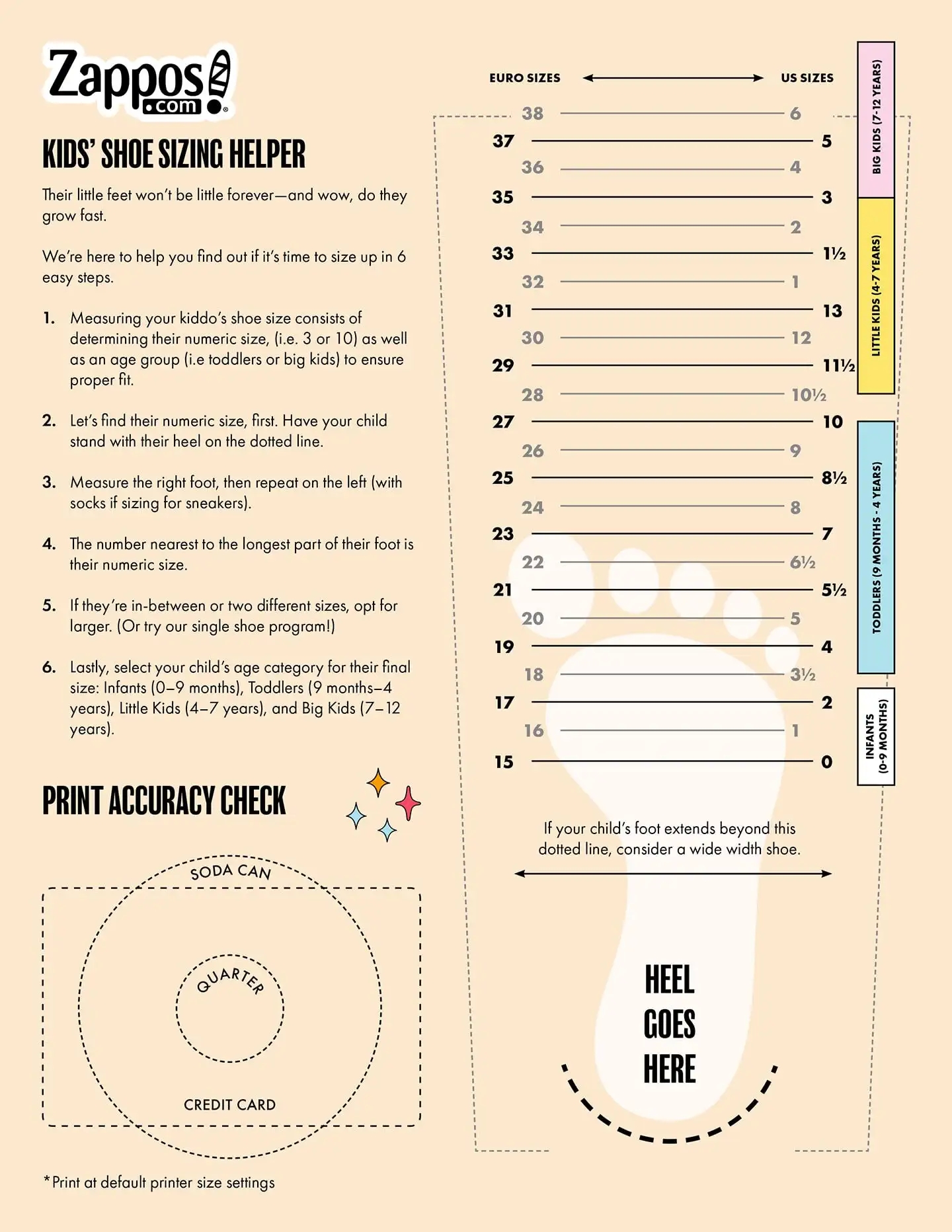 Printable Infant Shoe Size Chart Kids Shoe Sizes And Widths Shoe Size Chart Guide The Right