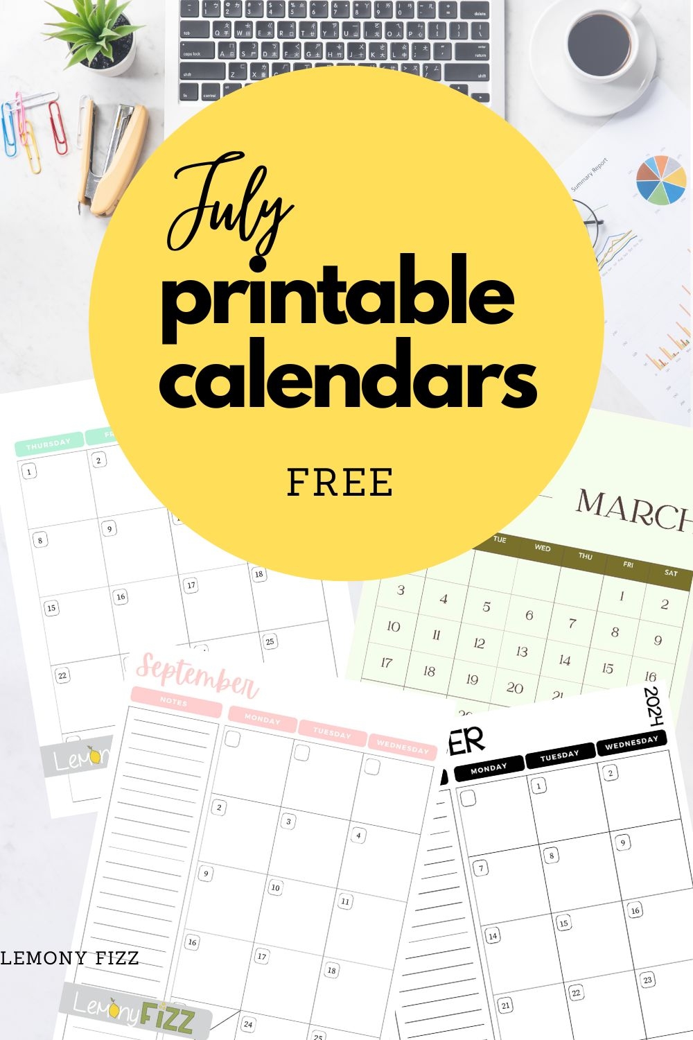July Printable Calendar