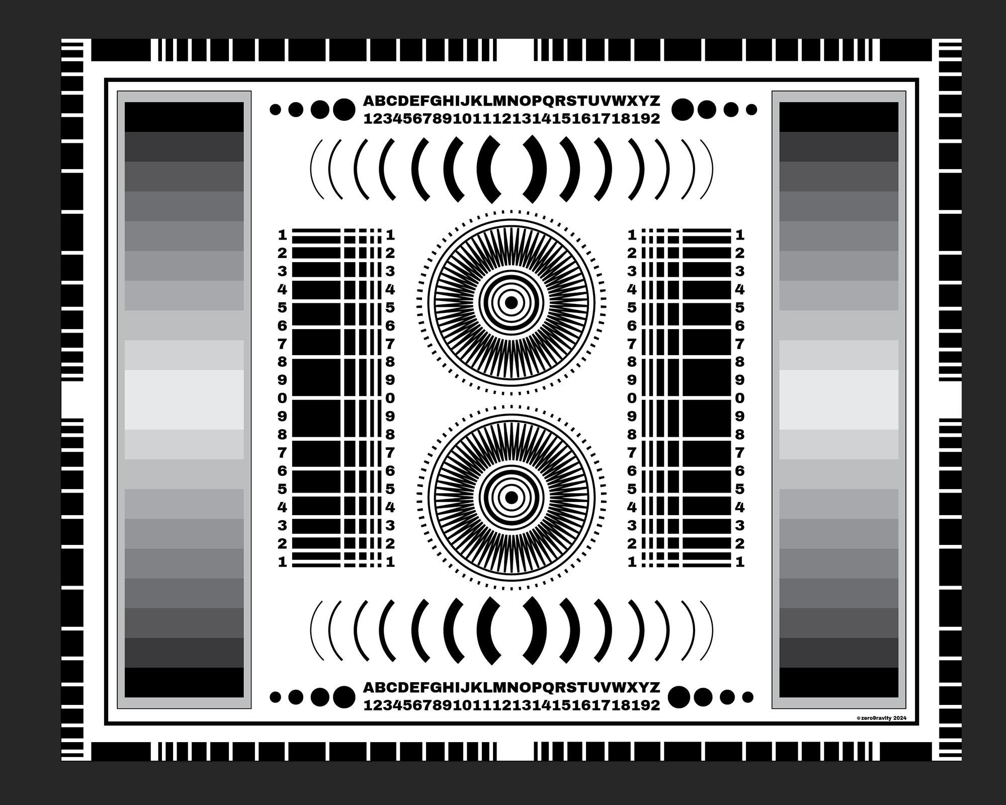 Printable Lens Calibration Lens Sharpness Free Lens Calibration Chart Pattern Camera Lens
