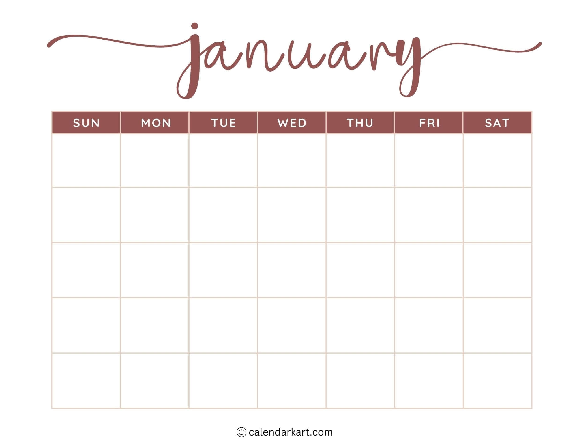 Free Printable Calender