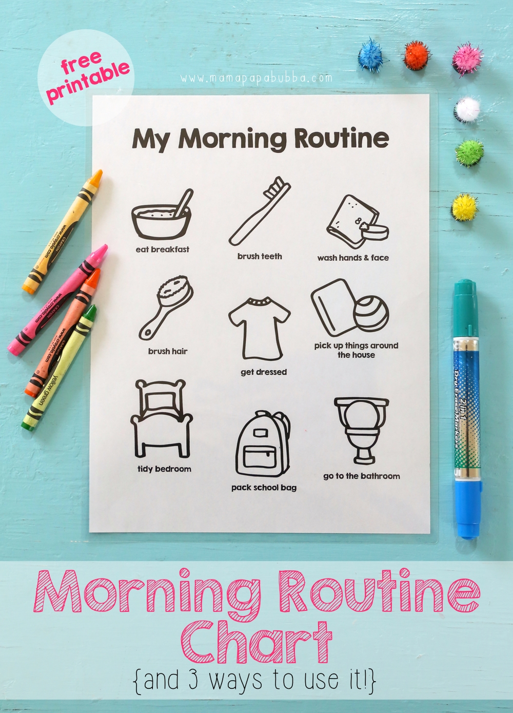 Kids Chart For Morning Routine Printable