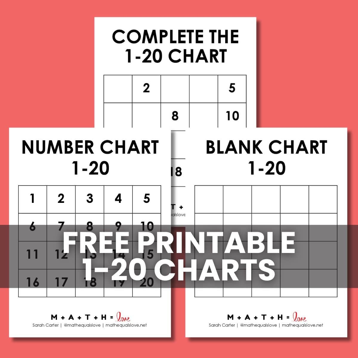Printable Number Chart 1 20 Free PDF Templates 