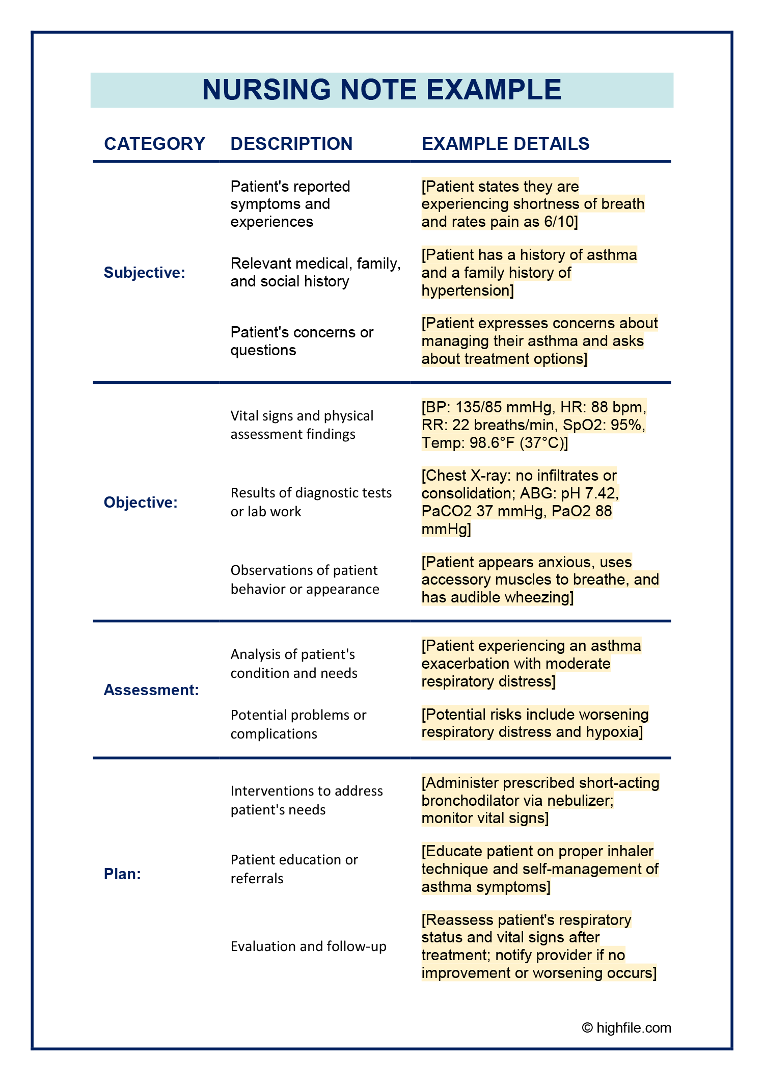 Printable Nursing Notes Templates In Google Docs PDF And Word Highfile