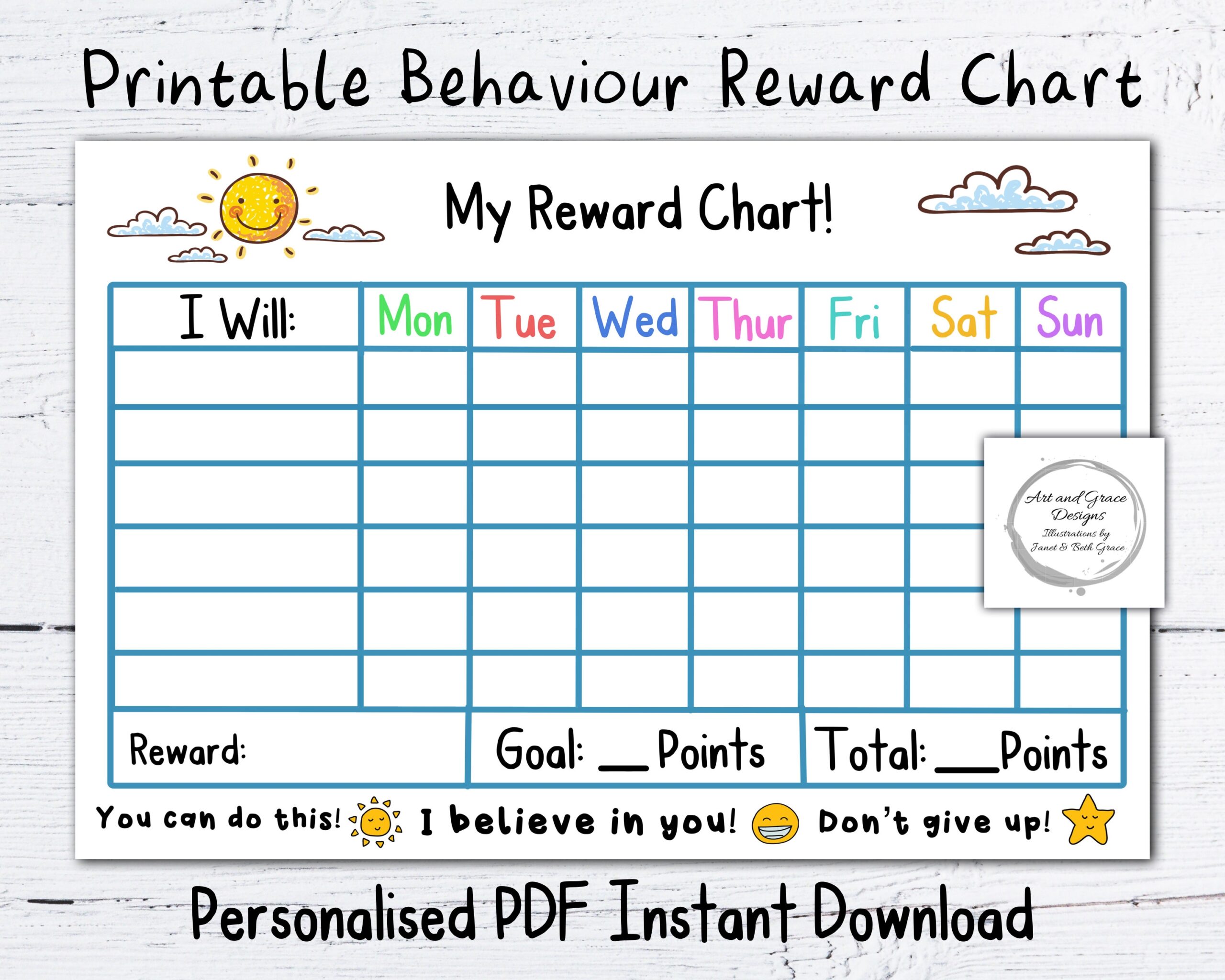 Printable Behavior Charts