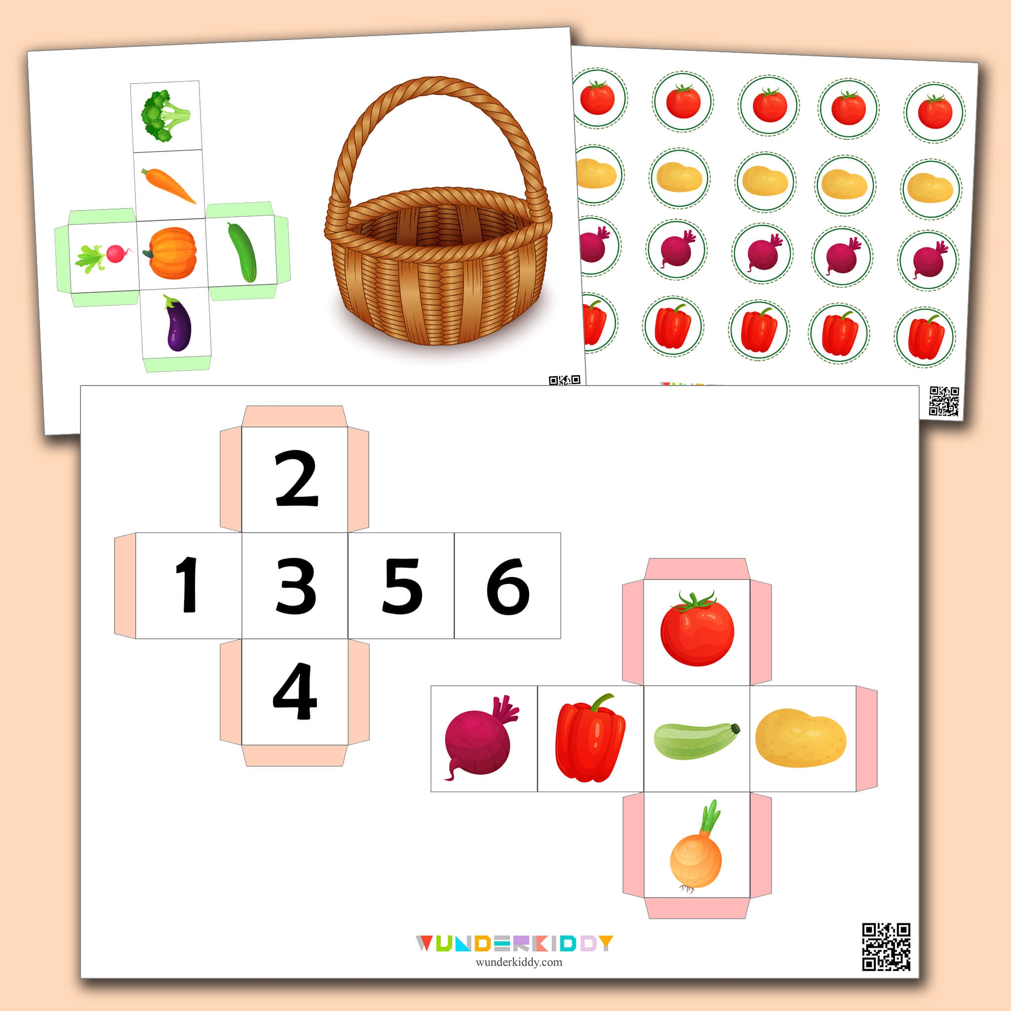 Printable Picnic Basket Shadow Matching Cards For Children