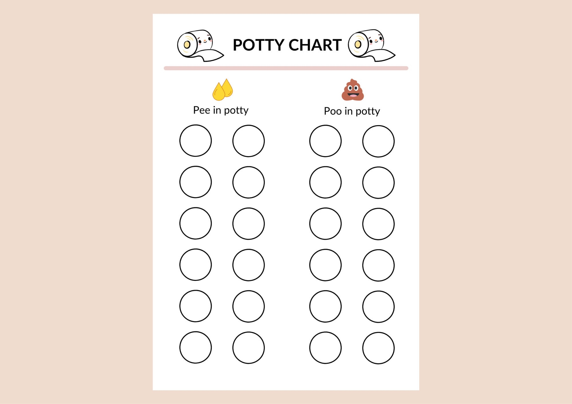 Printable Potty Training Chart Potty Sticker Chart Toddler Toilet Training Reward Kids Reward Chart PDF Download Print Yourself Etsy Norway