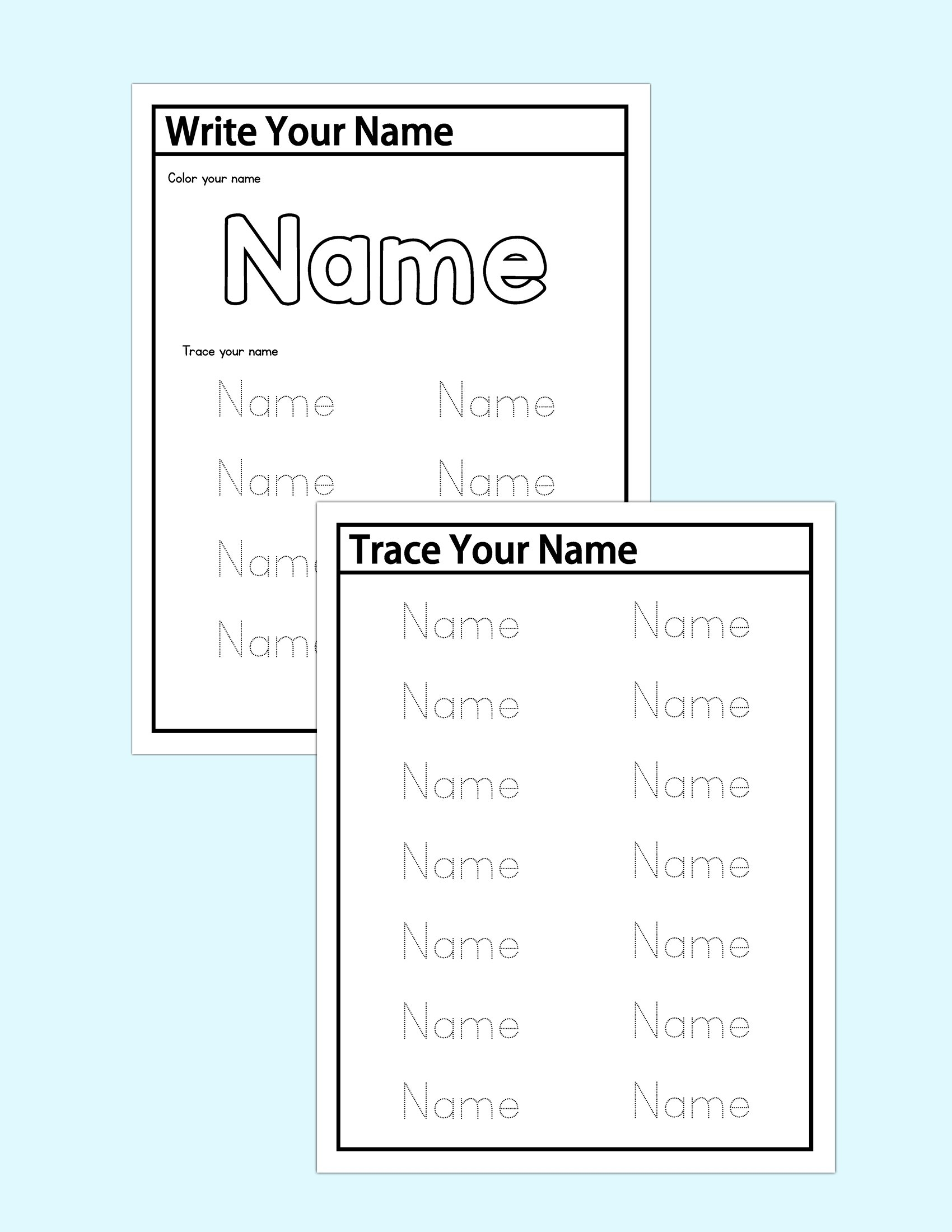 Printable Trace Your Name Worksheets Printable Trace Your Name Worksheets