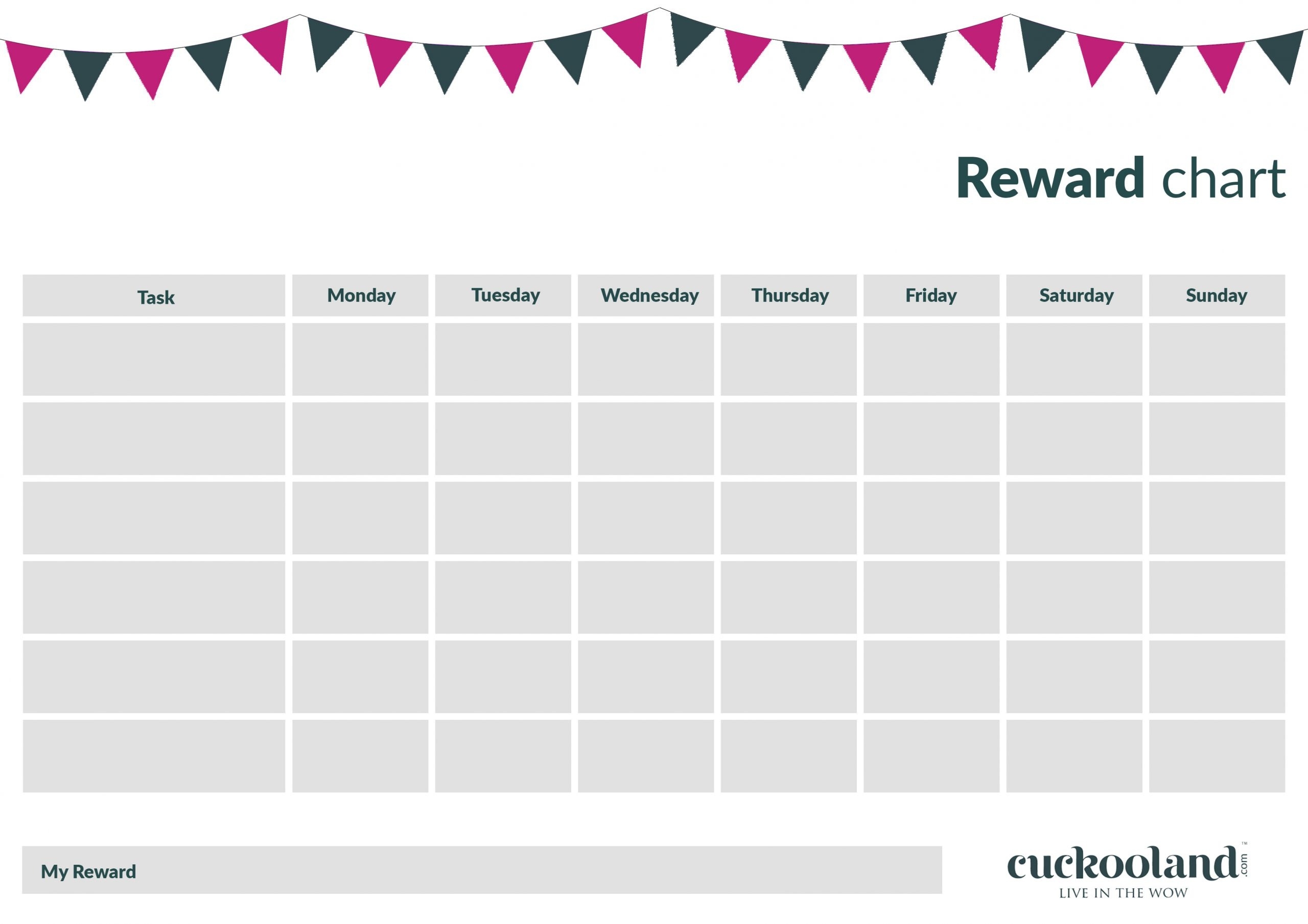 Printable Reward Charts For Kids Cuckooland