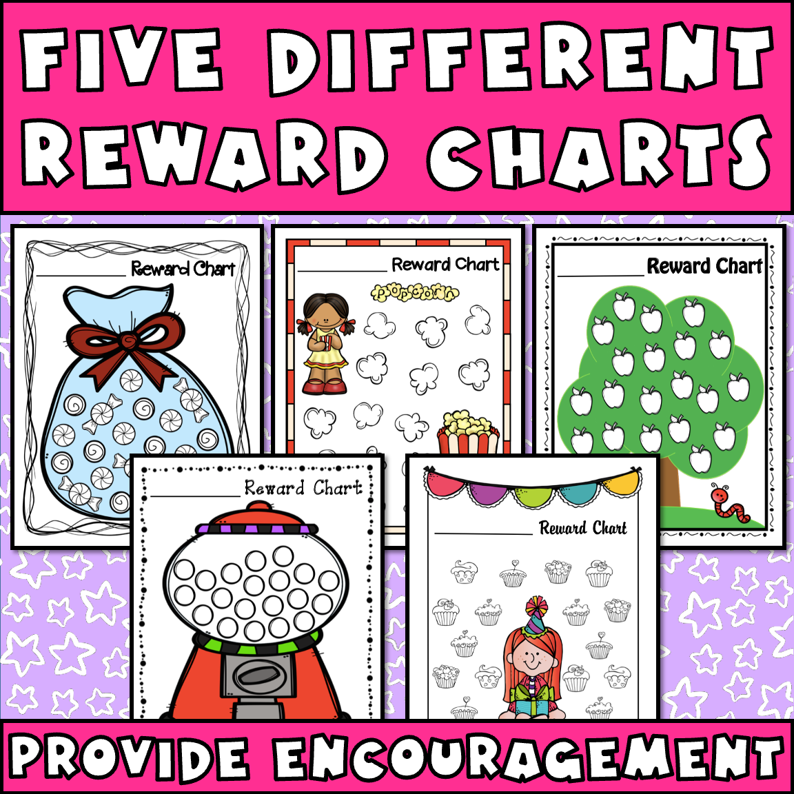 Printable Reward Charts For TREATS Sticker Chart Printables Digital Behavior Boards Caroline Koehler At Celavora Education