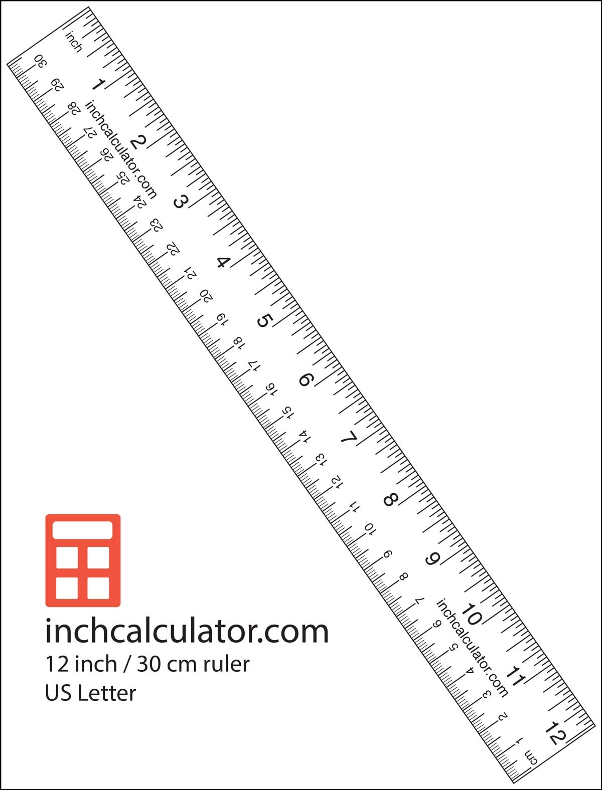 Printable Rulers Free 12 Rulers Inch Calculator
