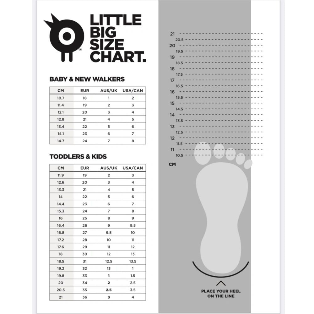 Printable Child Shoe Size Chart Uk