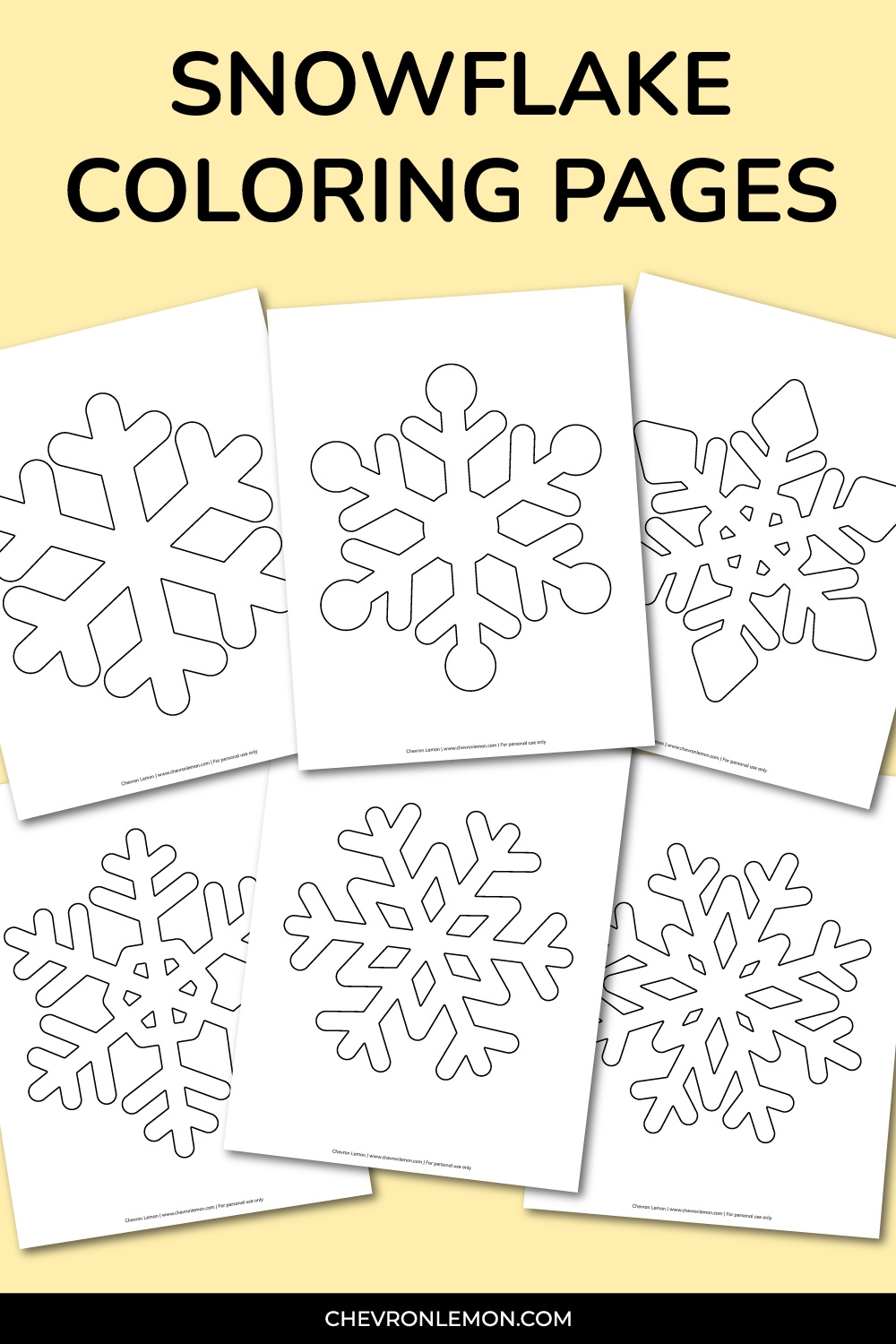 Printable Snowflake Coloring Sheets