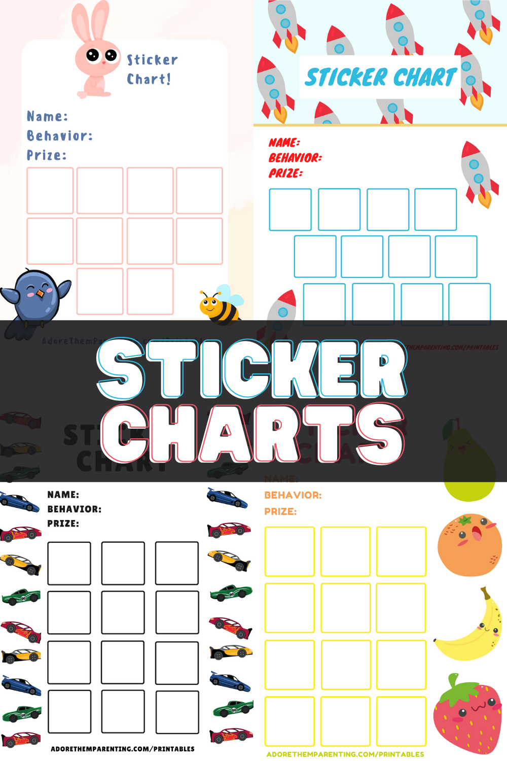 Printable Sticker Charts Adore Them Parenting