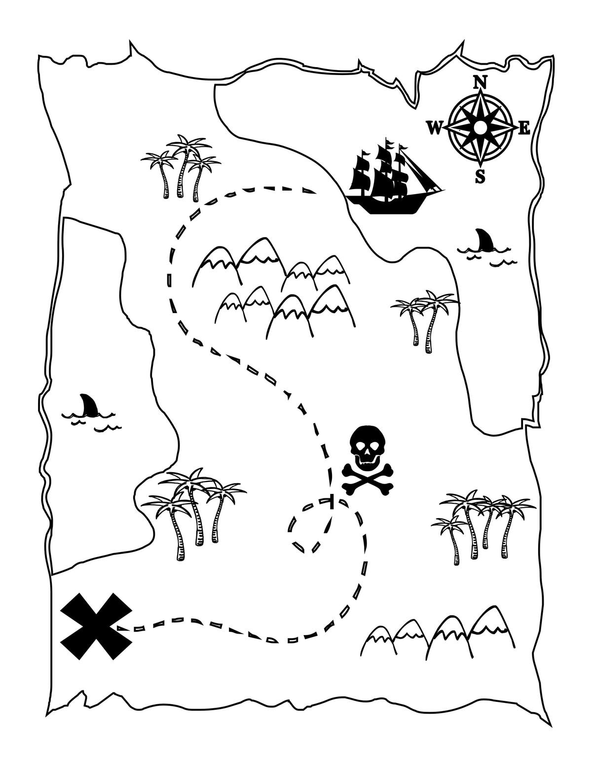 Printable Pirate Map Template
