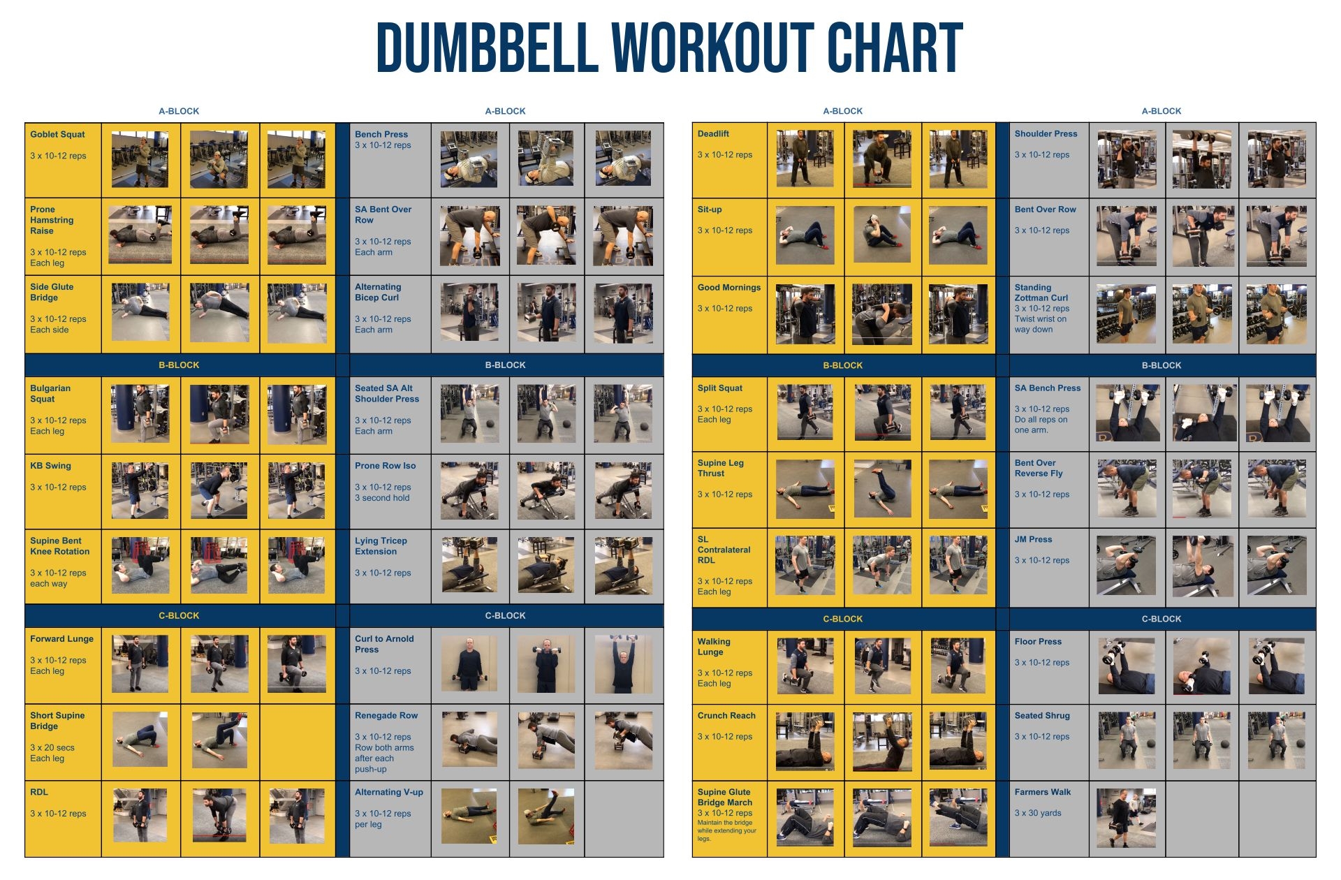 Free Printable Dumbell Work Out Charts Free Printable Dumbell Work Out Charts