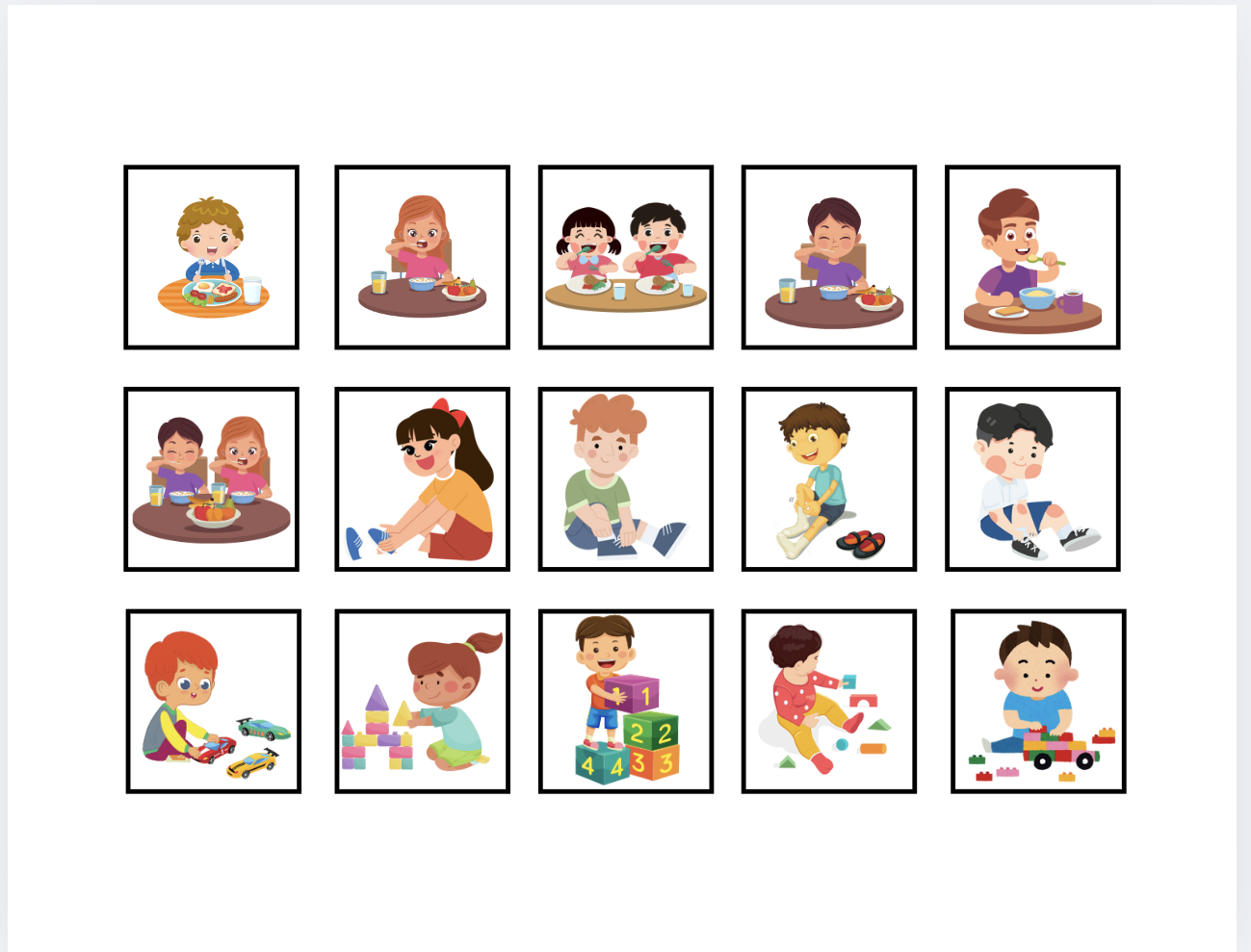 Printable Visual Schedule With Over 75 Icons Morning Evening Routine Chart For Kids Autism And Special Needs Support Behavior Analyst Resource Center