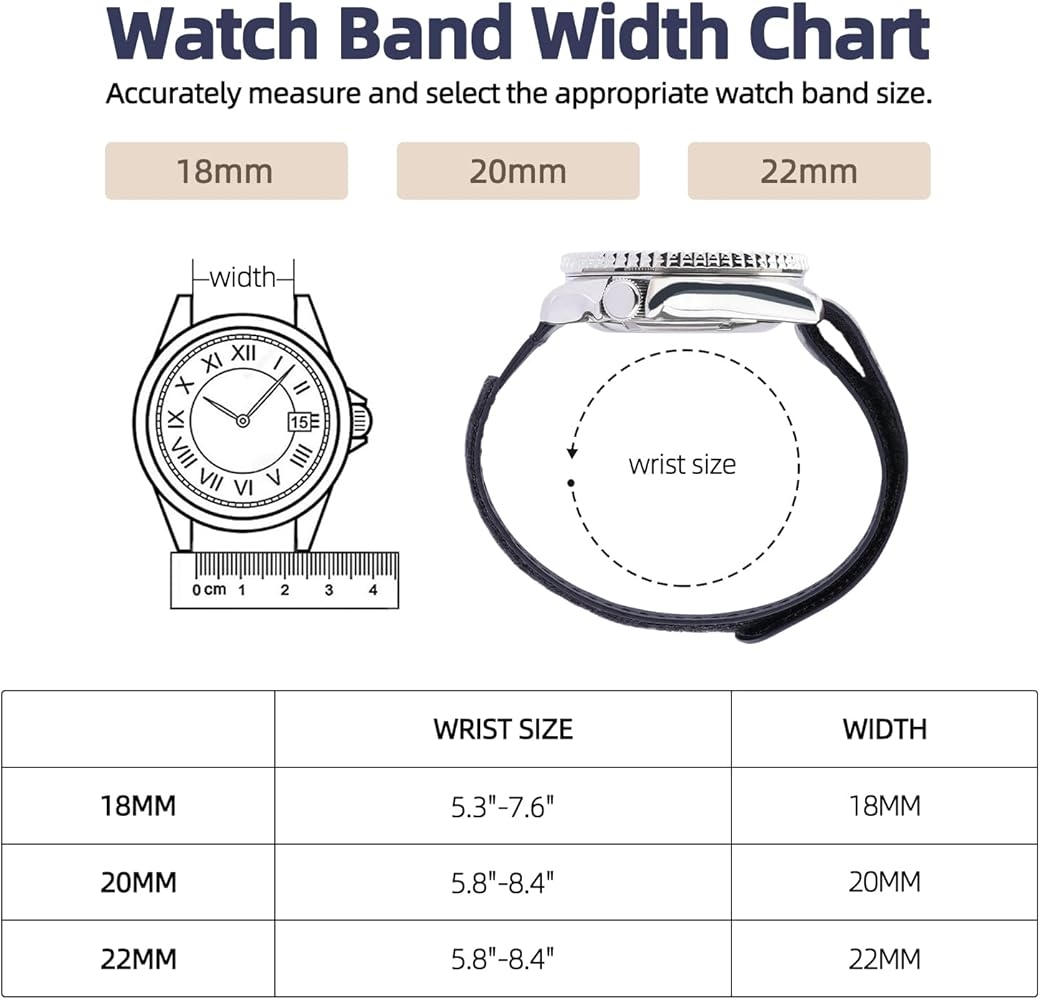 Printable Watch Band Size Chart