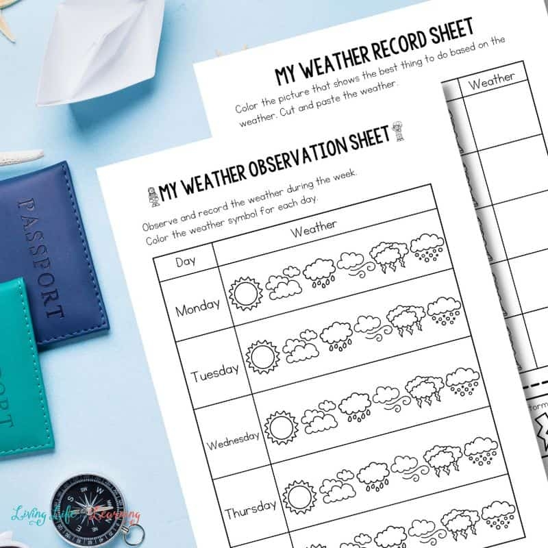 Printable Weather Recording Chart Printable Weather Recording Chart