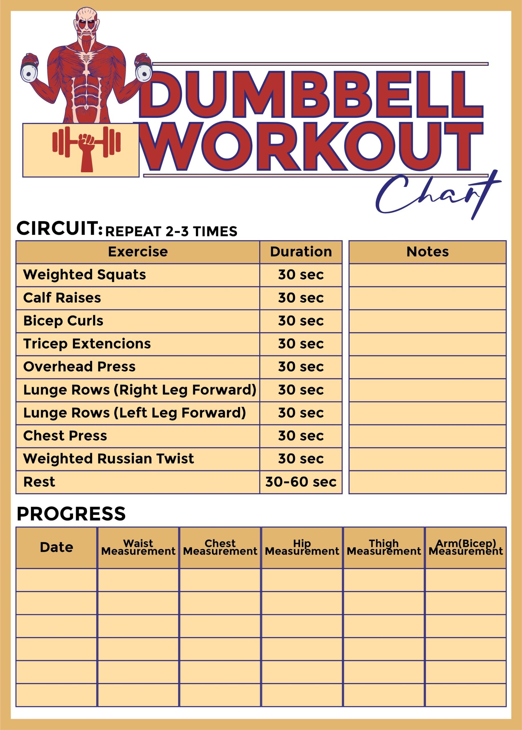 Printable Workout Sale