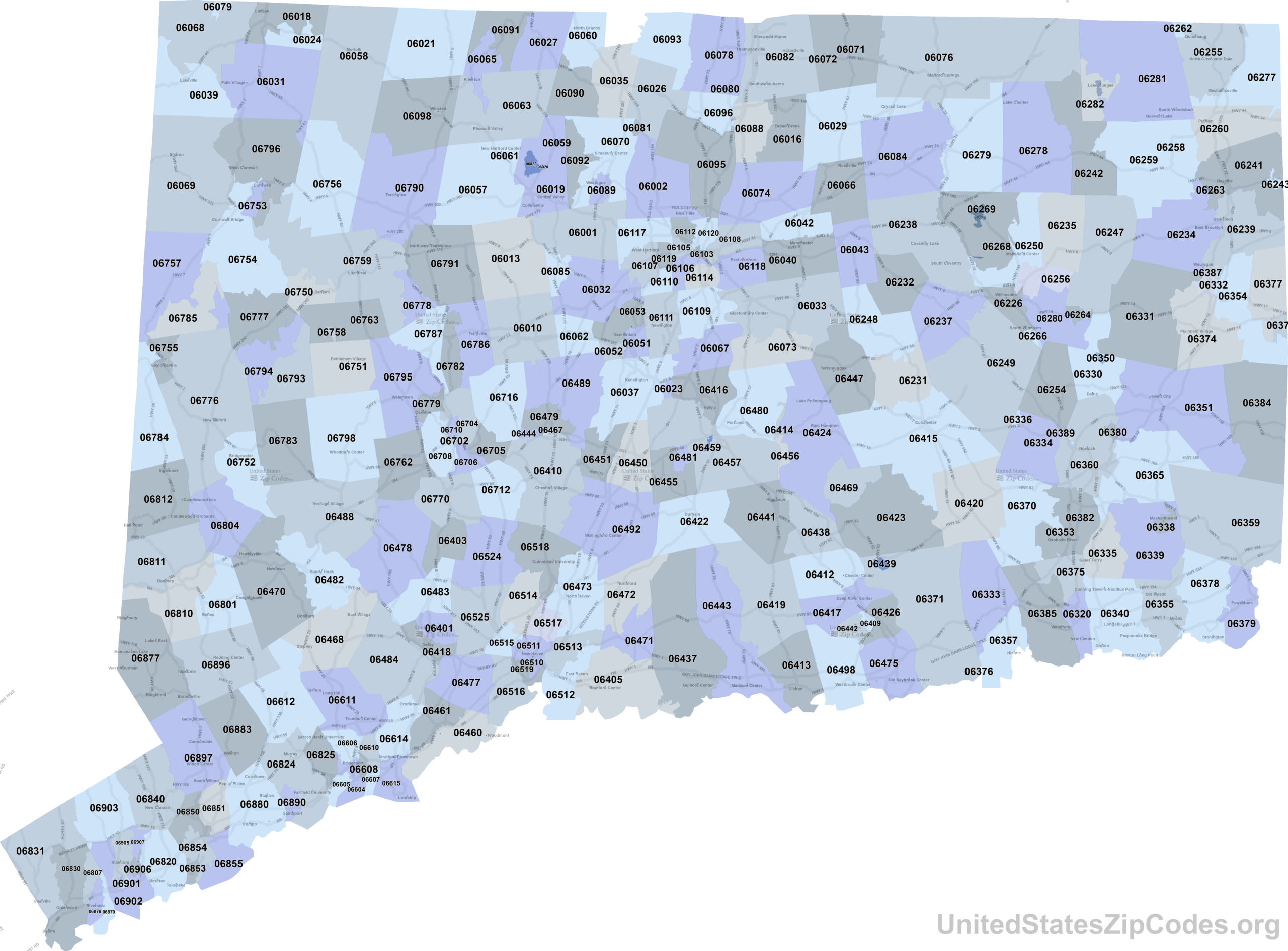 Printable ZIP Code Maps Free Download