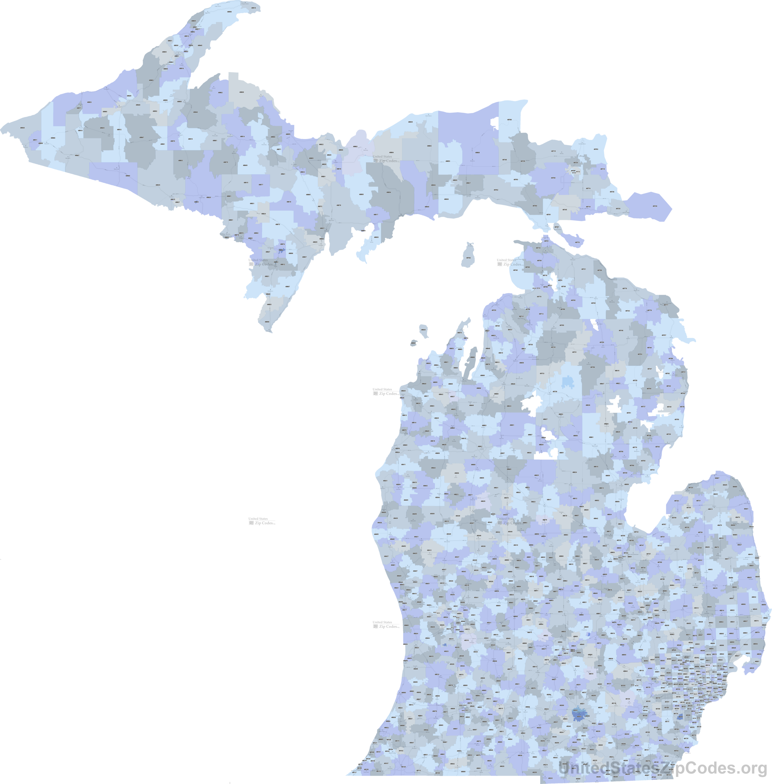 Printable ZIP Code Maps Free Download