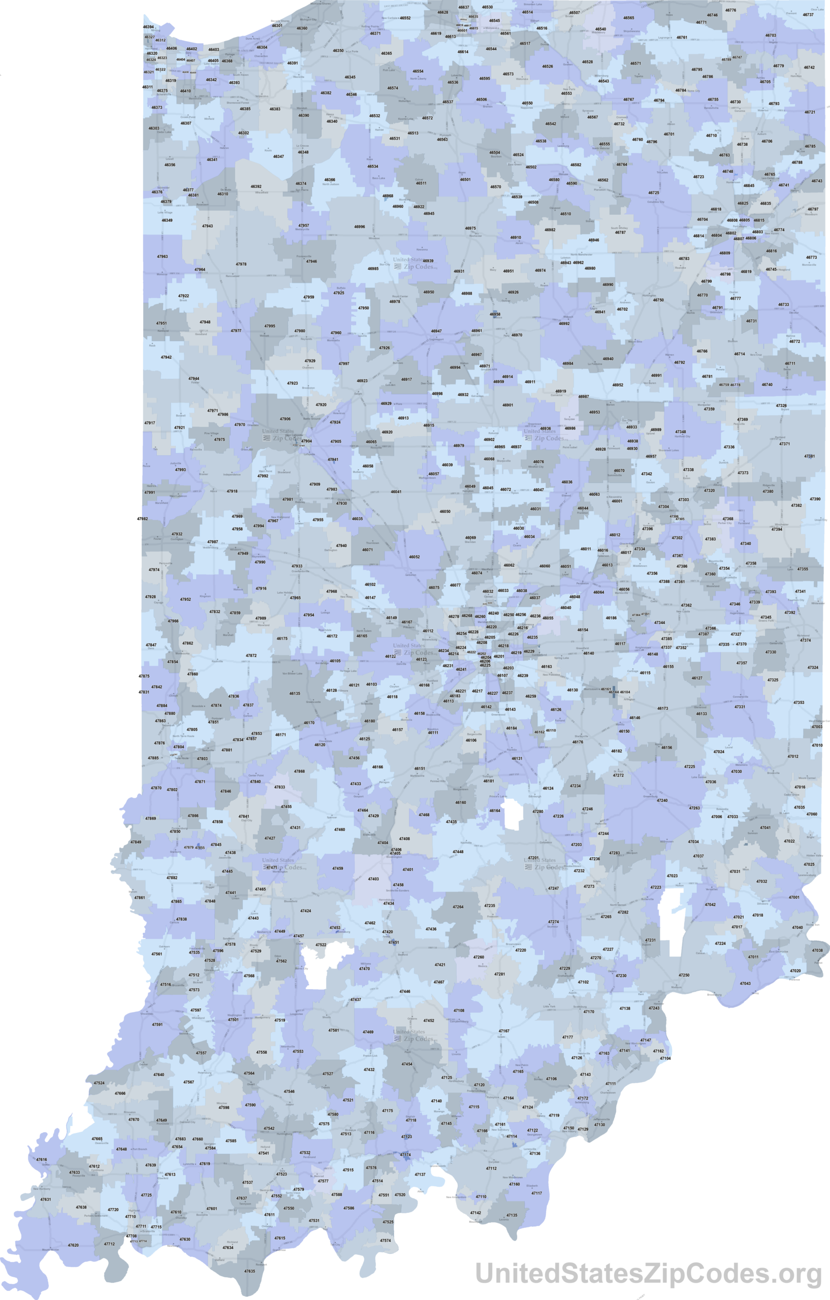 Printable ZIP Code Maps Free Download