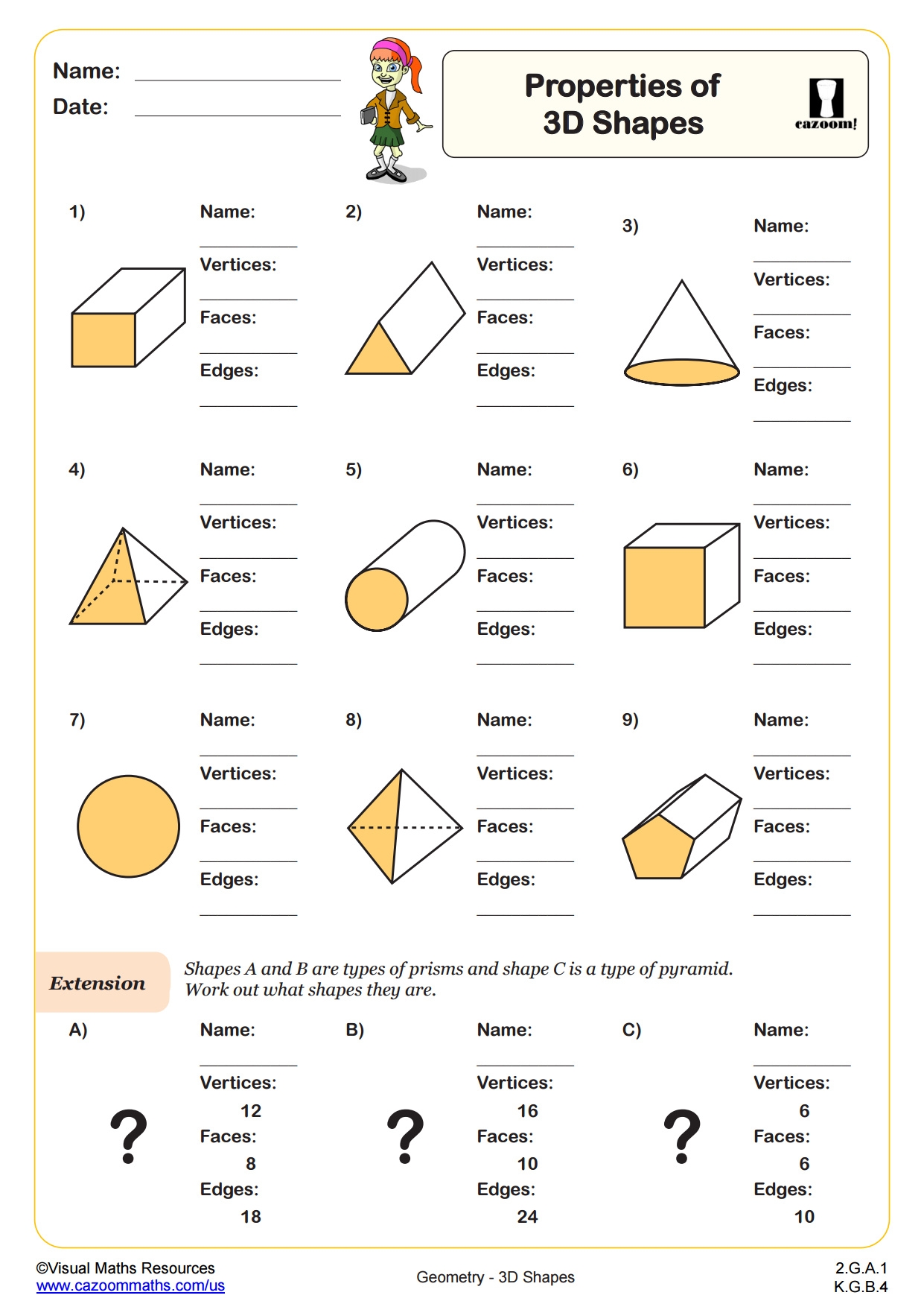 Shapes Printable Worksheets