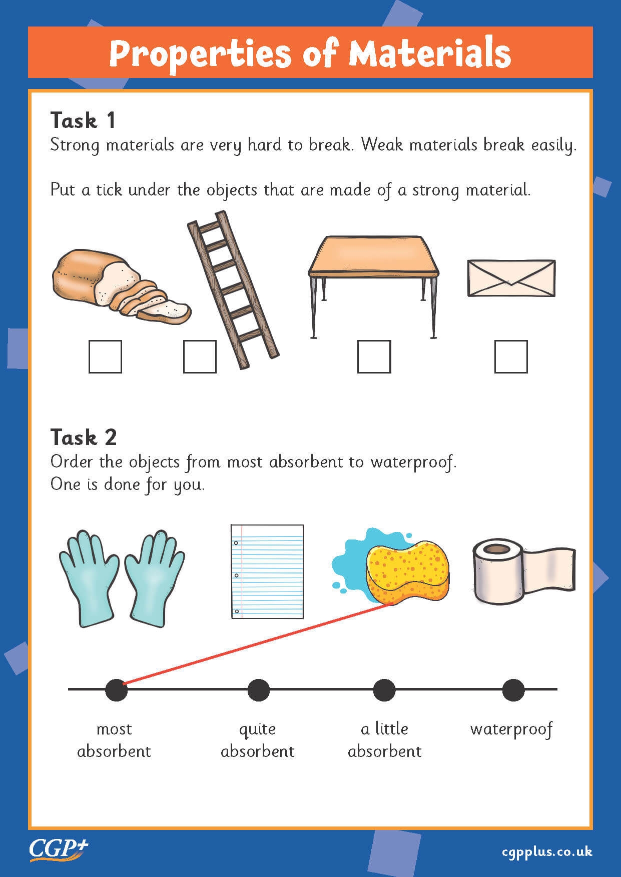 Properties Of Materials Year 2 CGP Plus Worksheets Library