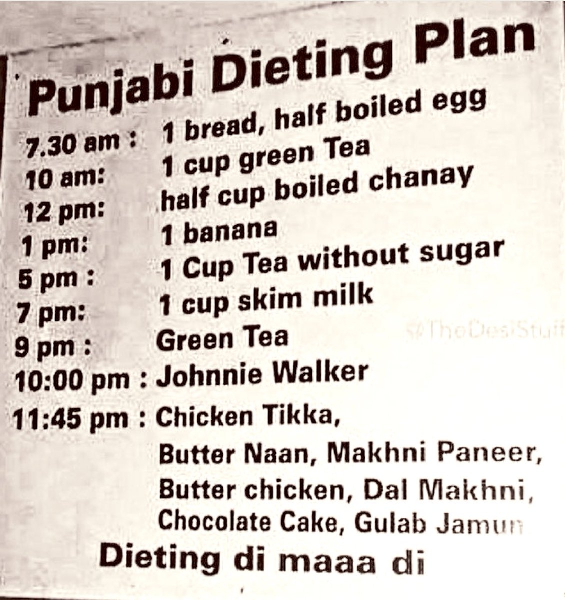 Punjabi Dieting Plan 