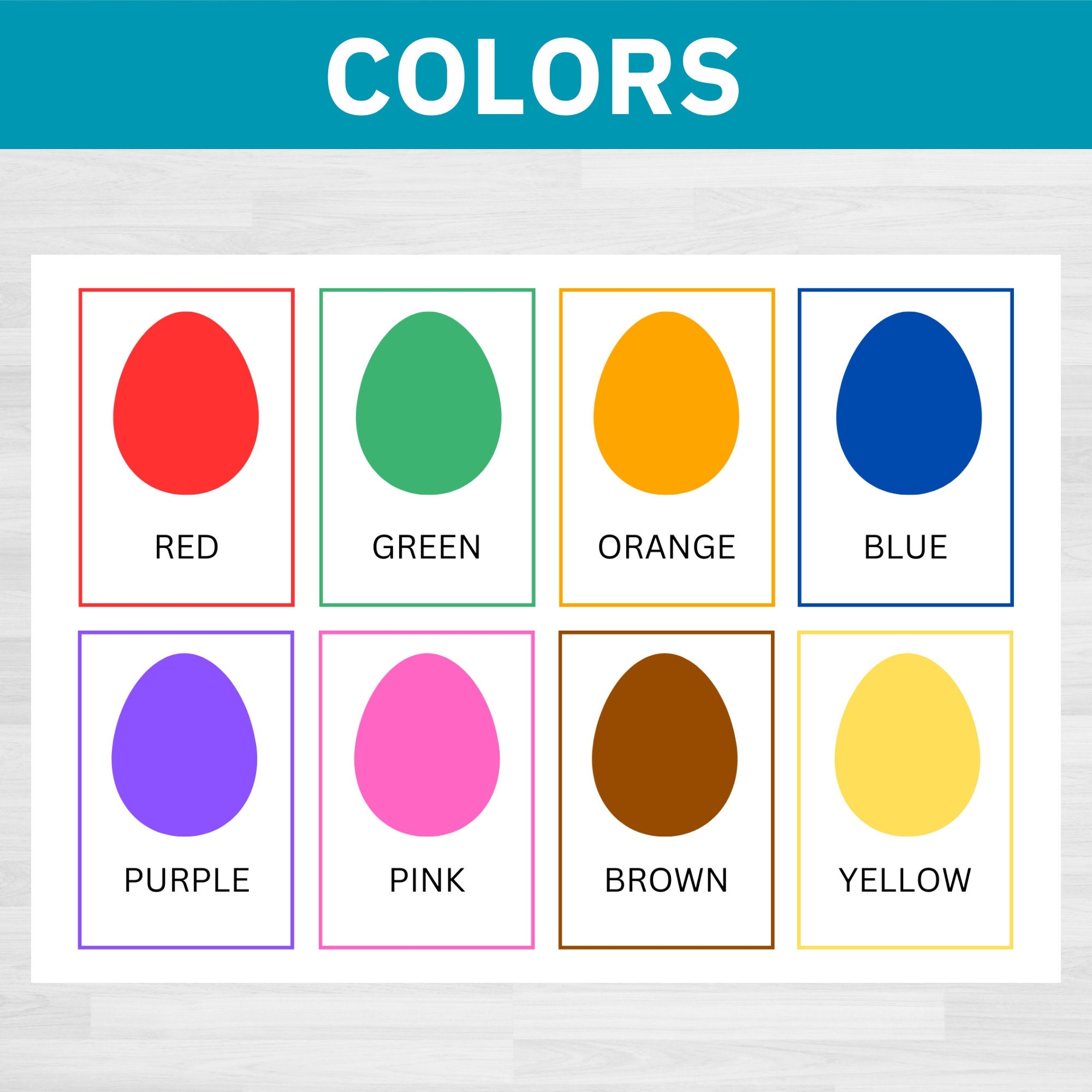 Printable Color Chart With Names