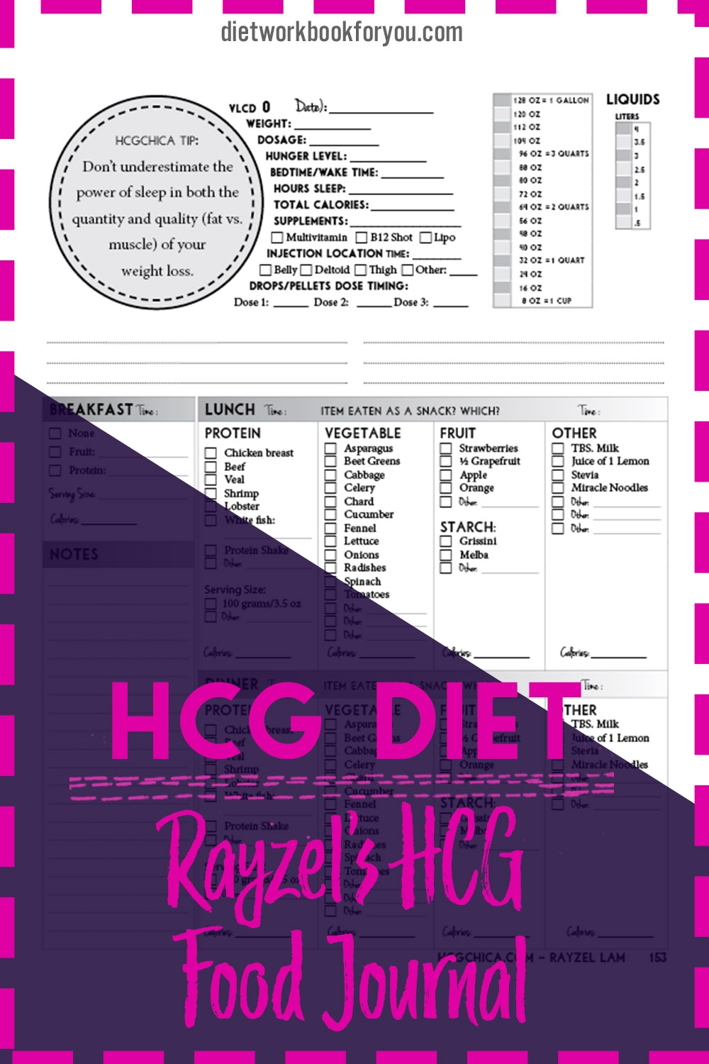 Rayzel s Diet Workbook A Printable Diet Weight Loss Tracker Weight Loss Sheets Charts