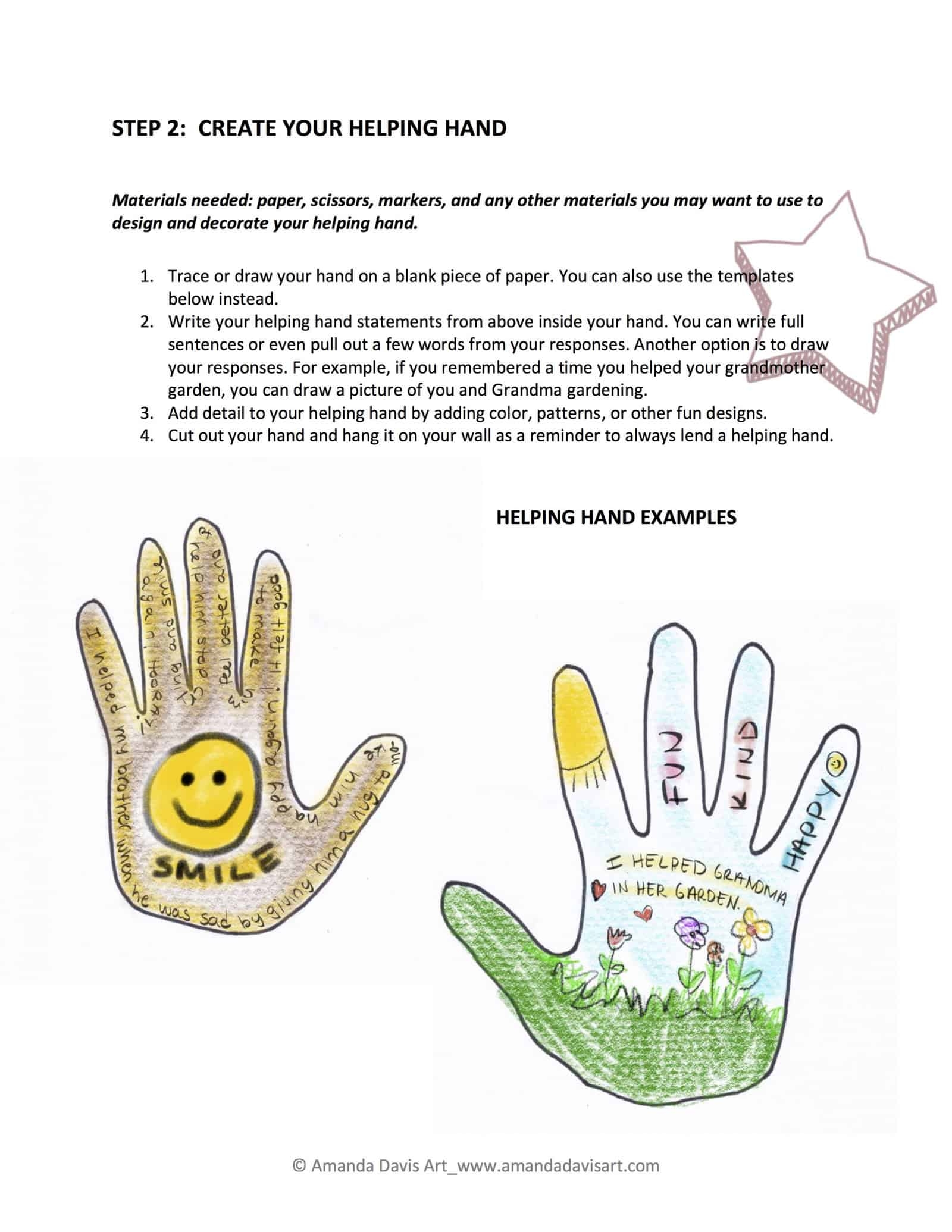 Printable Helping Hand Worksheet