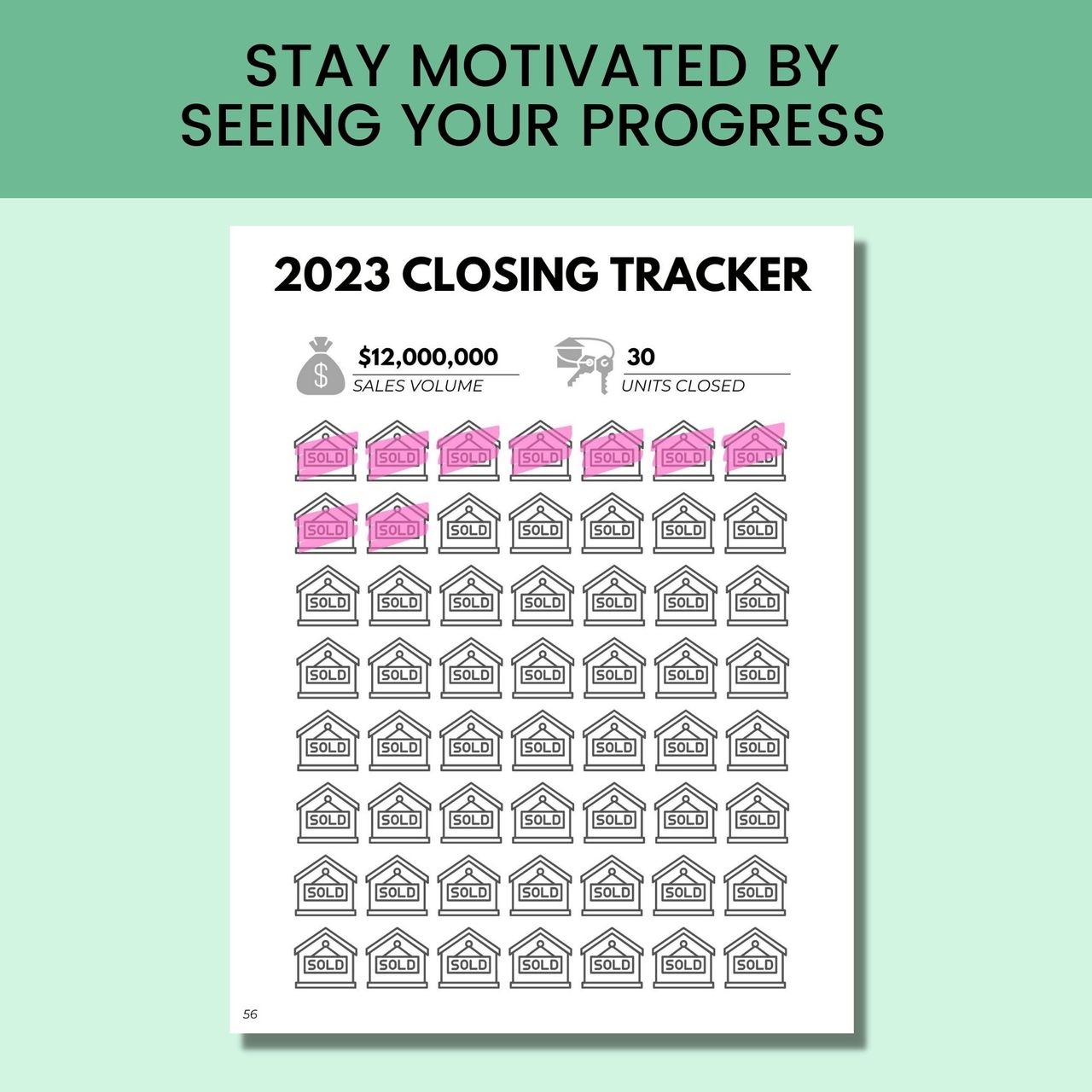 Chart Printable Realtor Selling House Goals
