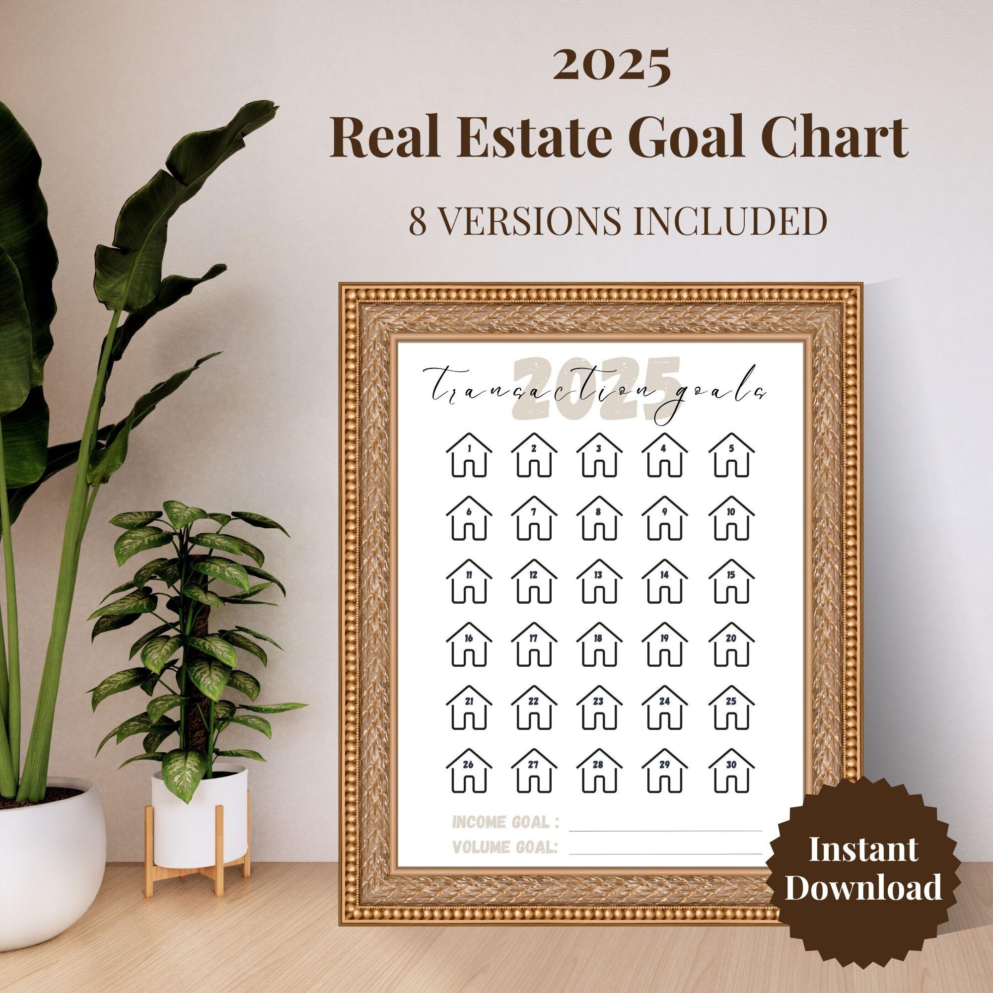Realtor Goal Chart Etsy
